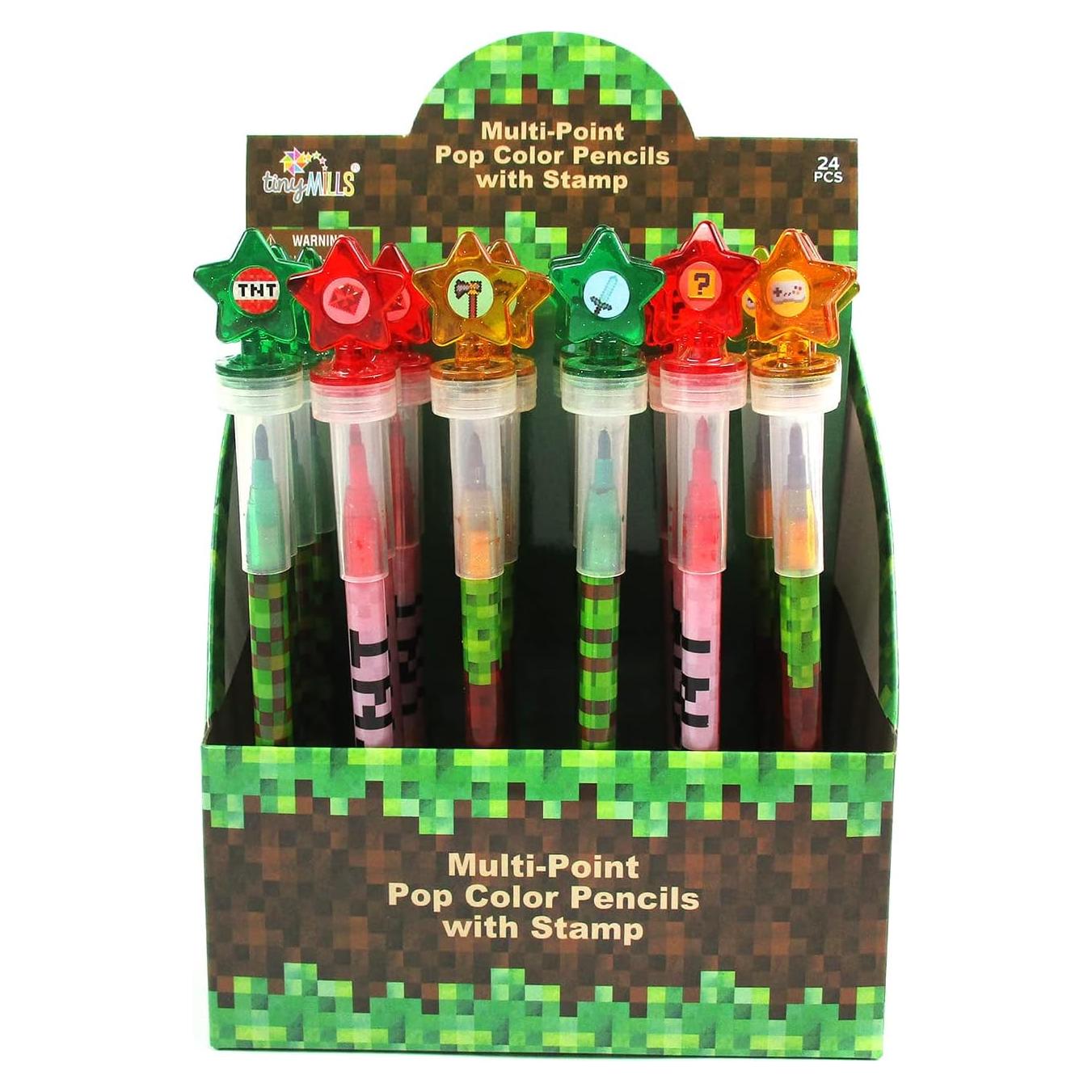 Crayones Apilables TINYMILLS 24 Pcs 2 en 1 con Sellos