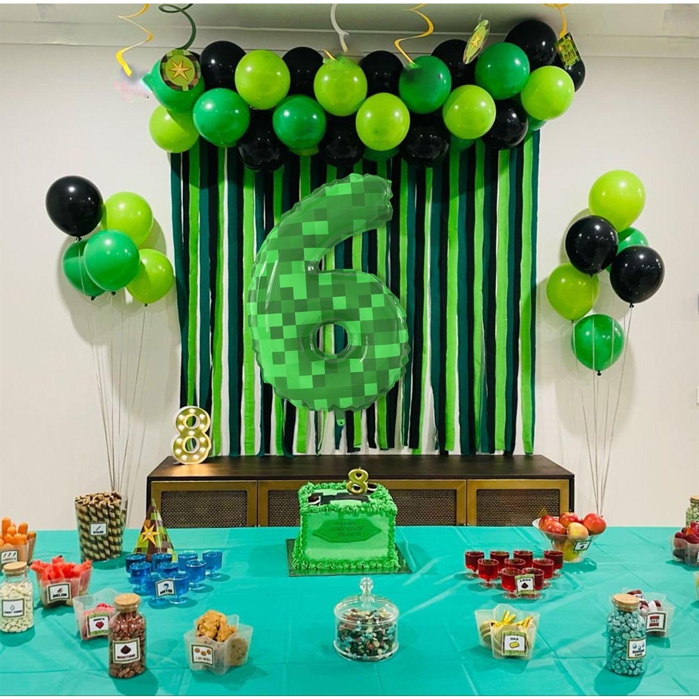 Globo de Aluminio 101.6 cm Tema Minero Pixel Número 6