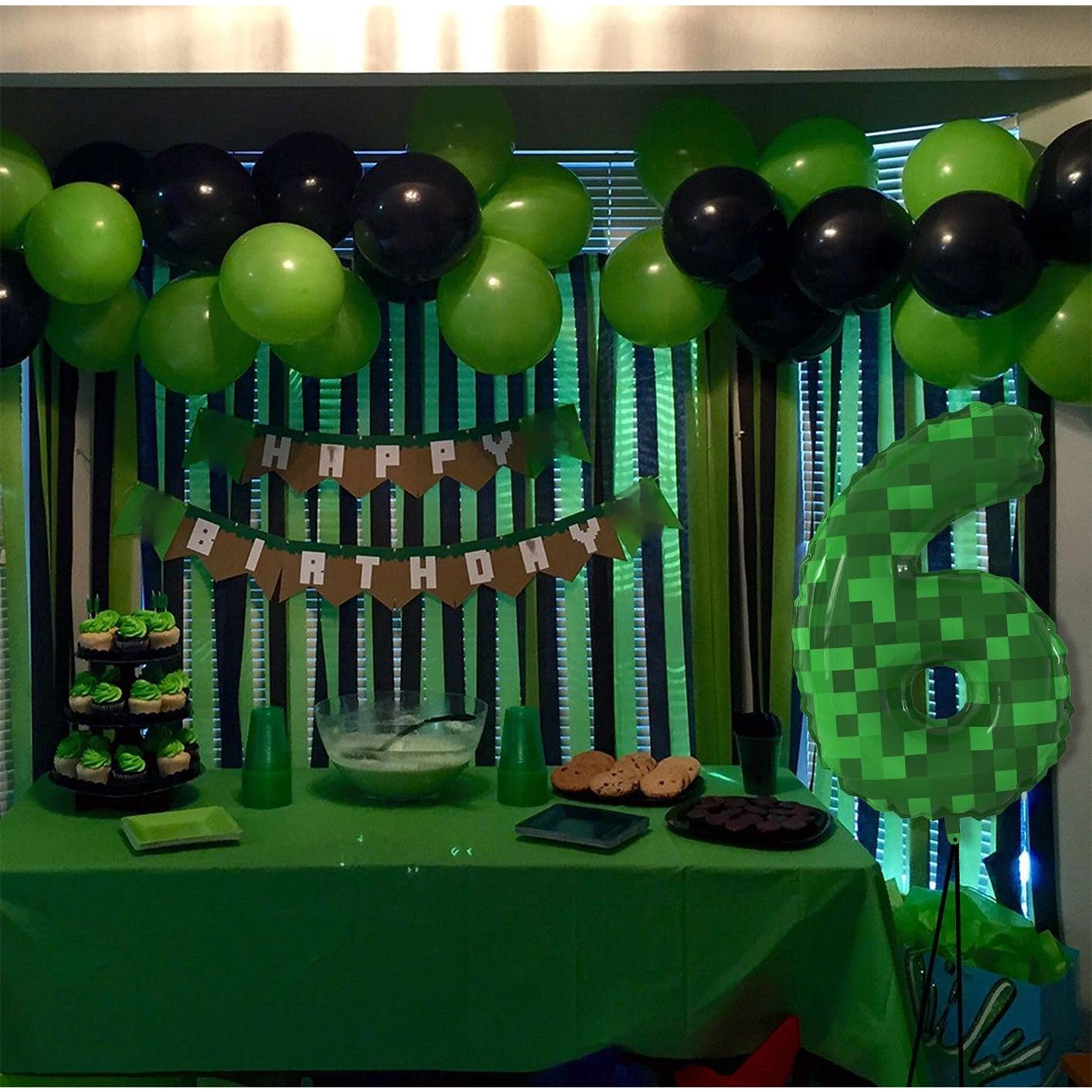 Globo de Aluminio 101.6 cm Tema Minero Pixel Número 6