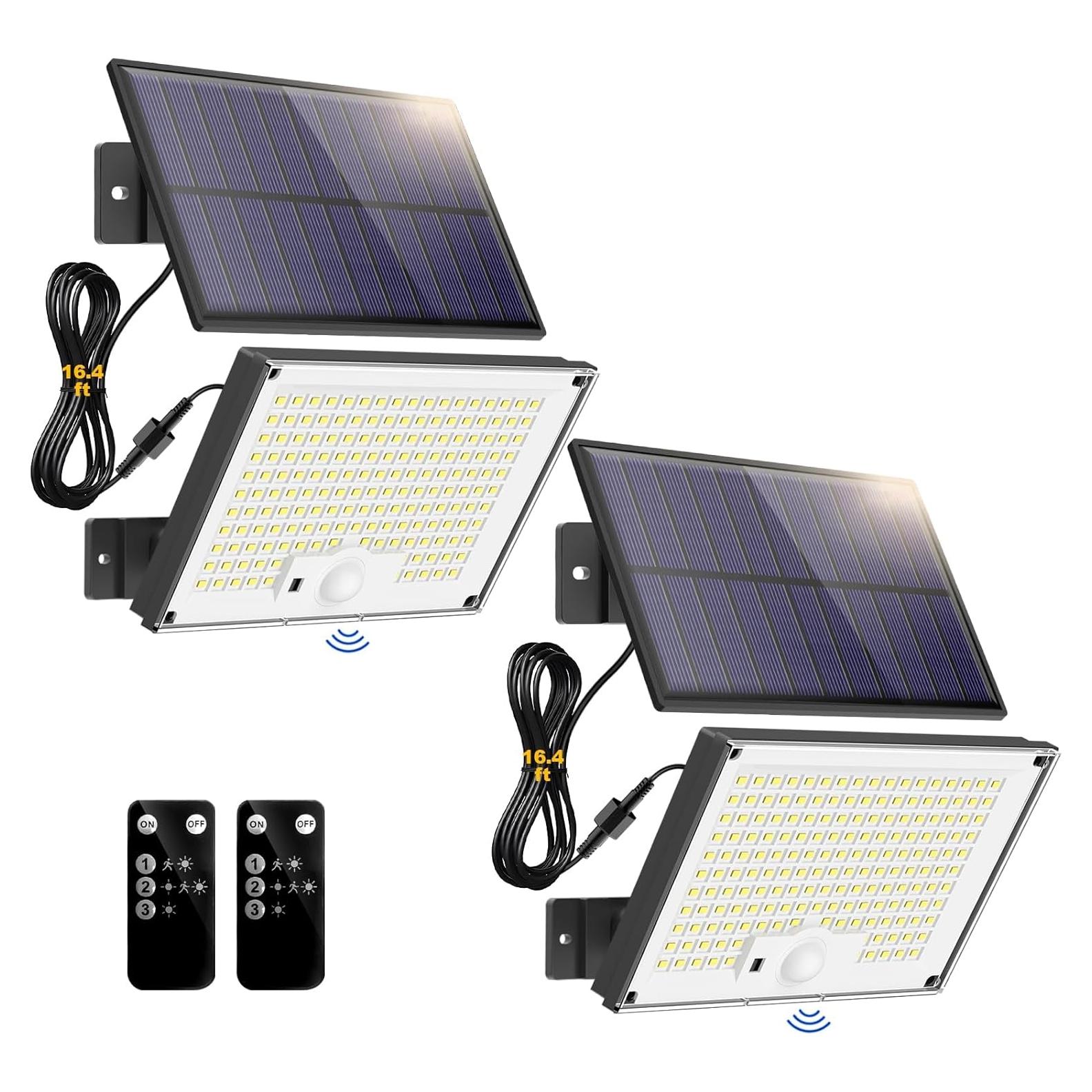 Luces Solares Gusicil 172 LED con Sensor y Control Remoto