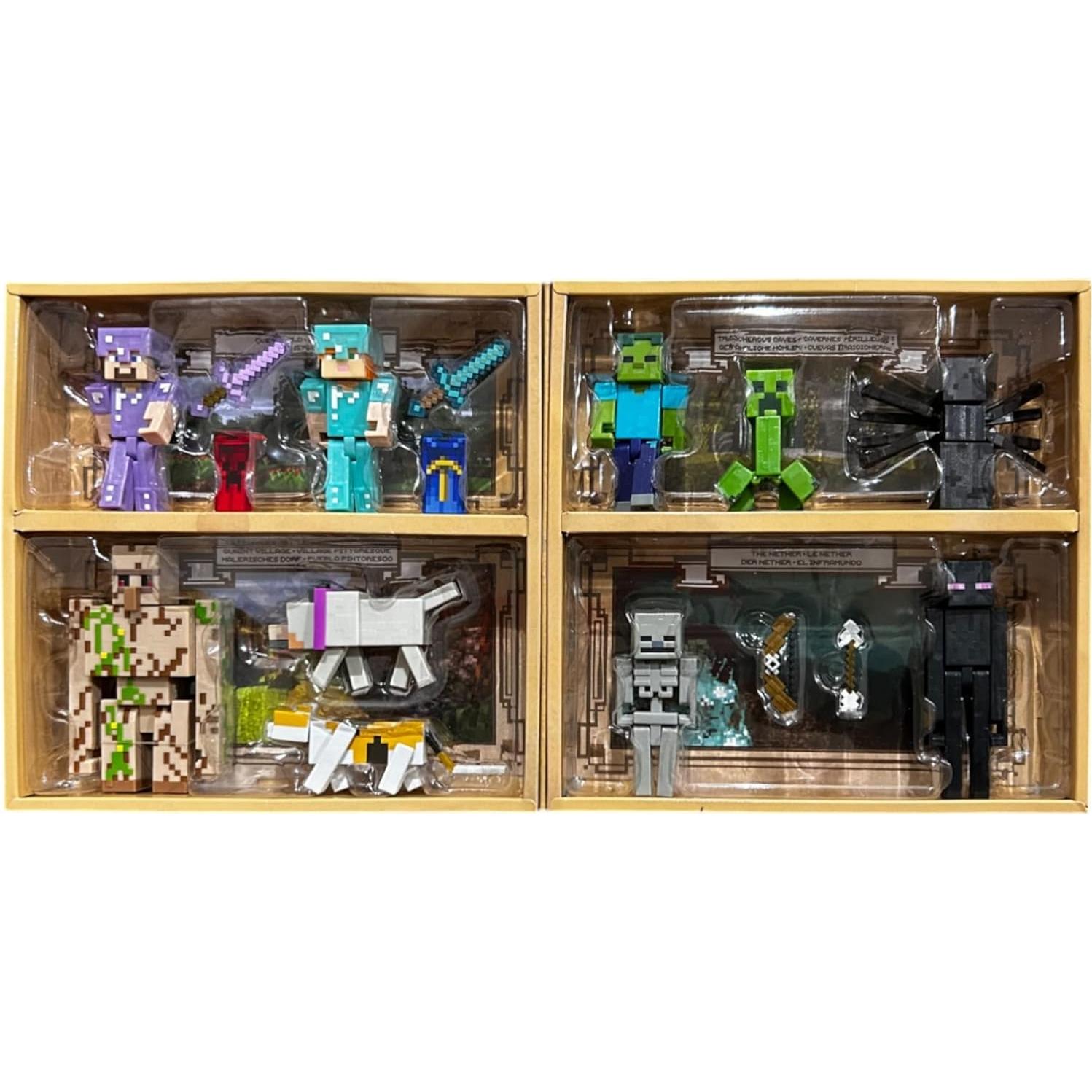 Conjunto de Figuras Minecraft Mattel - 10 Figuras y 6 Accesorios