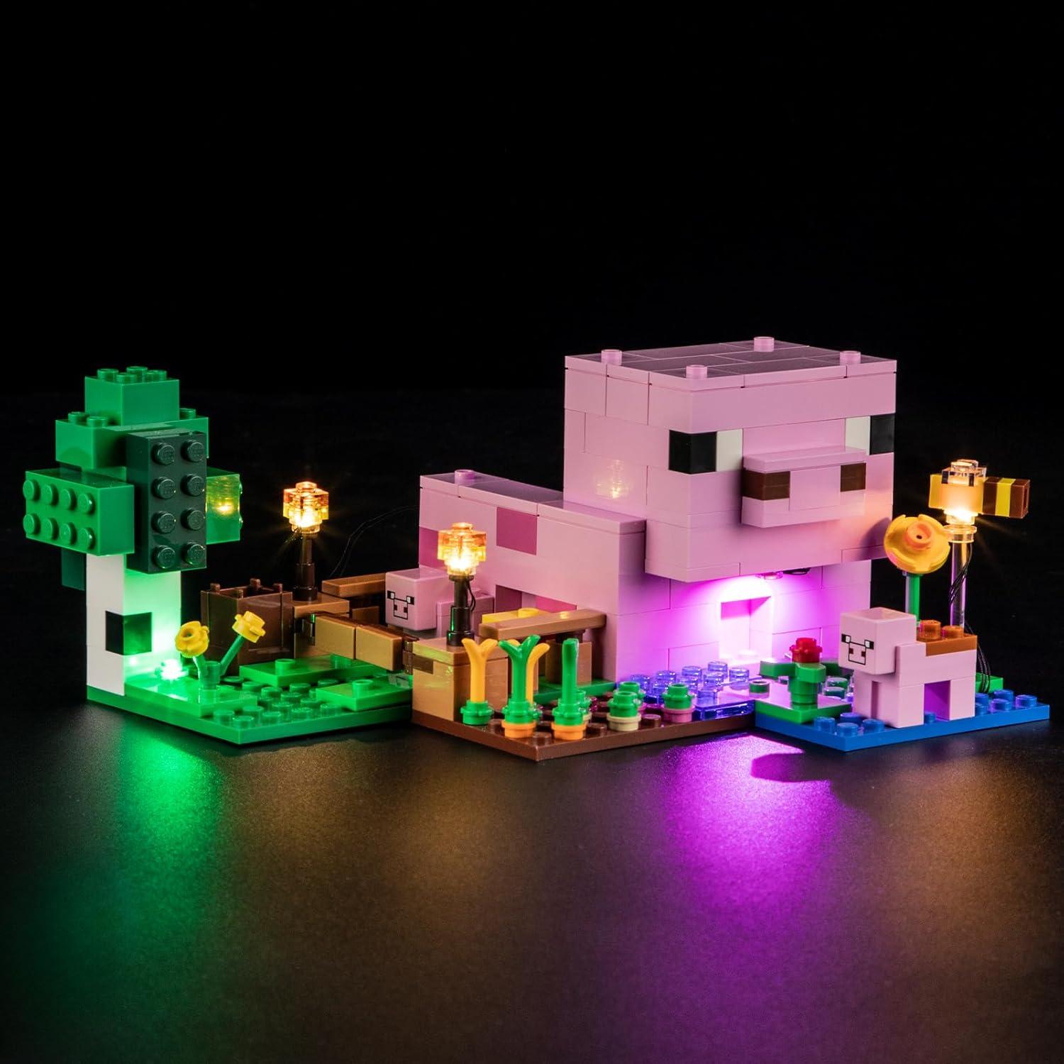 Kit de Luz LED YEABRICKS para 21268 Minecraft Casa del Cerdito