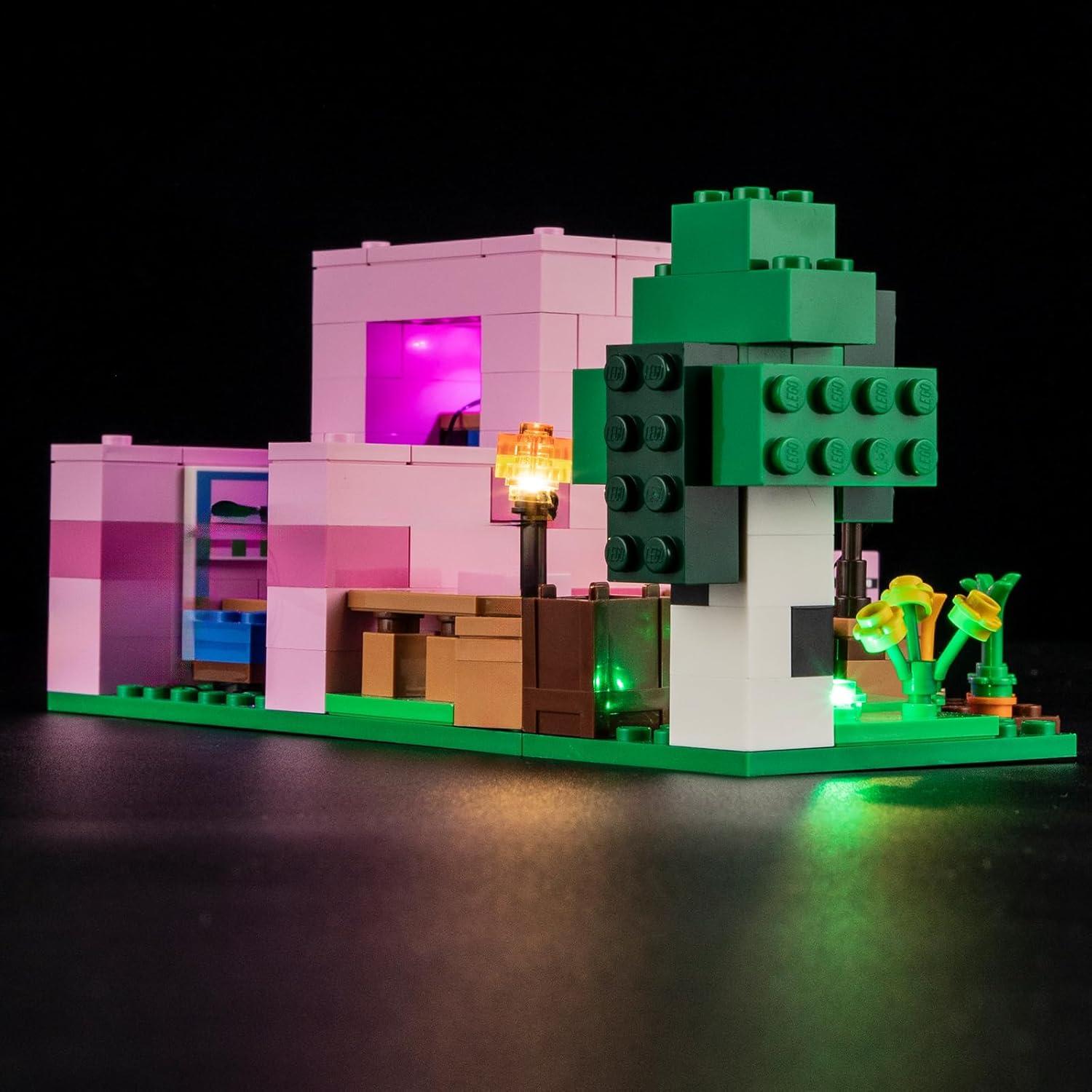Kit de Luz LED YEABRICKS para 21268 Minecraft Casa del Cerdito