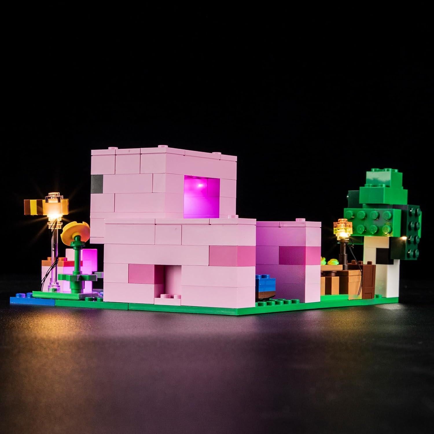 Kit de Luz LED YEABRICKS para 21268 Minecraft Casa del Cerdito