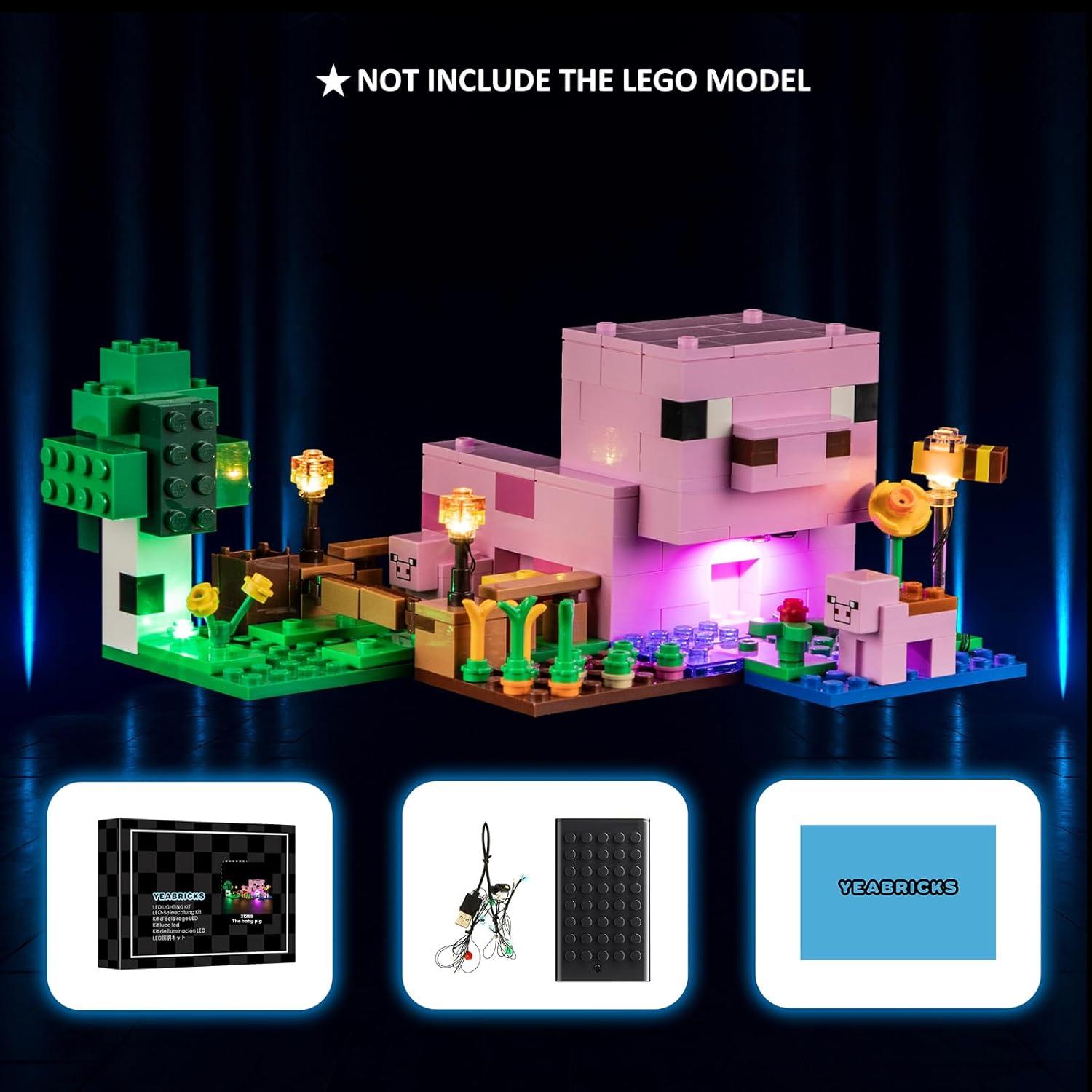 Kit de Luz LED YEABRICKS para 21268 Minecraft Casa del Cerdito