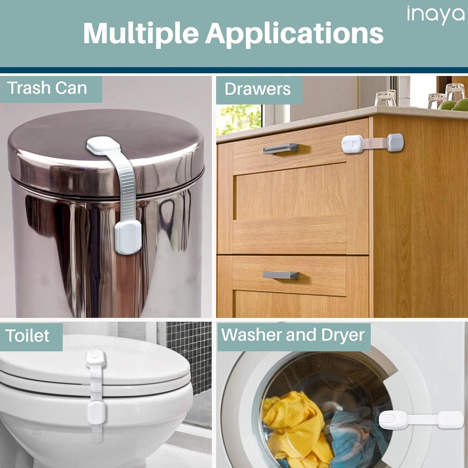 Juego de 5 Pestillos de Seguridad Infantil Inaya - Blanco