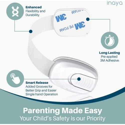 Juego de 5 Pestillos de Seguridad Infantil Inaya - Blanco