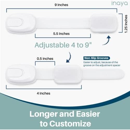 Juego de 5 Pestillos de Seguridad Infantil Inaya - Blanco