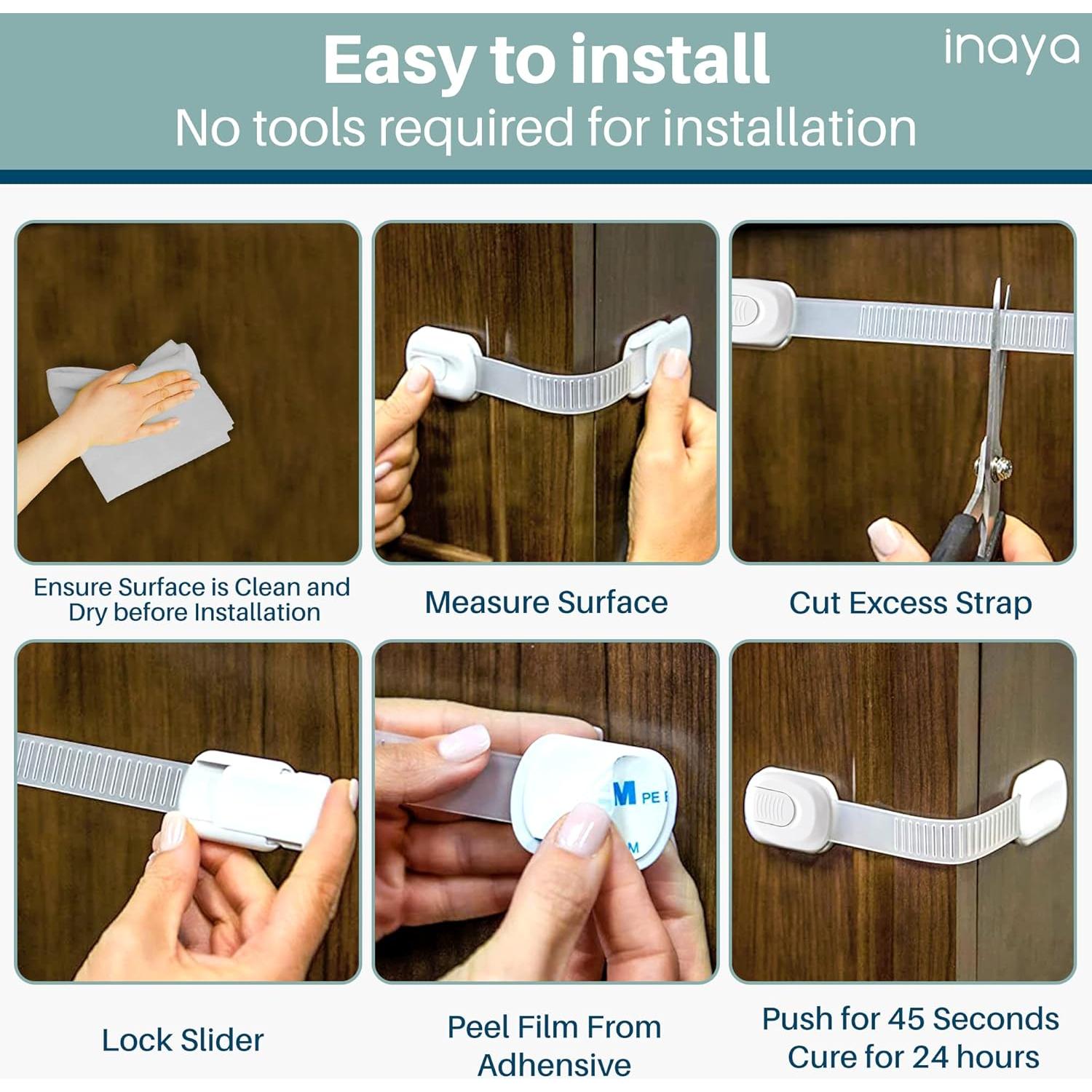 Juego de 5 Pestillos de Seguridad Infantil Inaya - Blanco