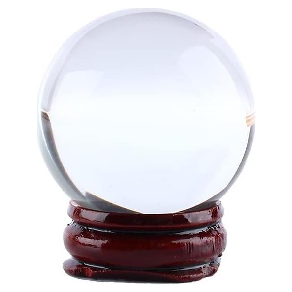 Esfera de Cristal Oumefar 40mm con Soporte de Madera