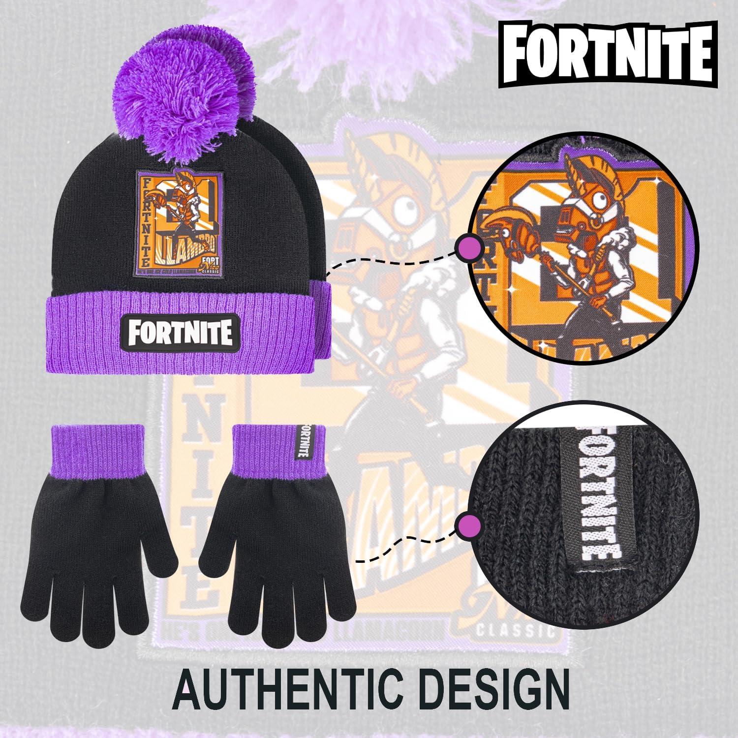 Set Gorro y Guantes de Invierno Fortnite Niños 5-13 Años