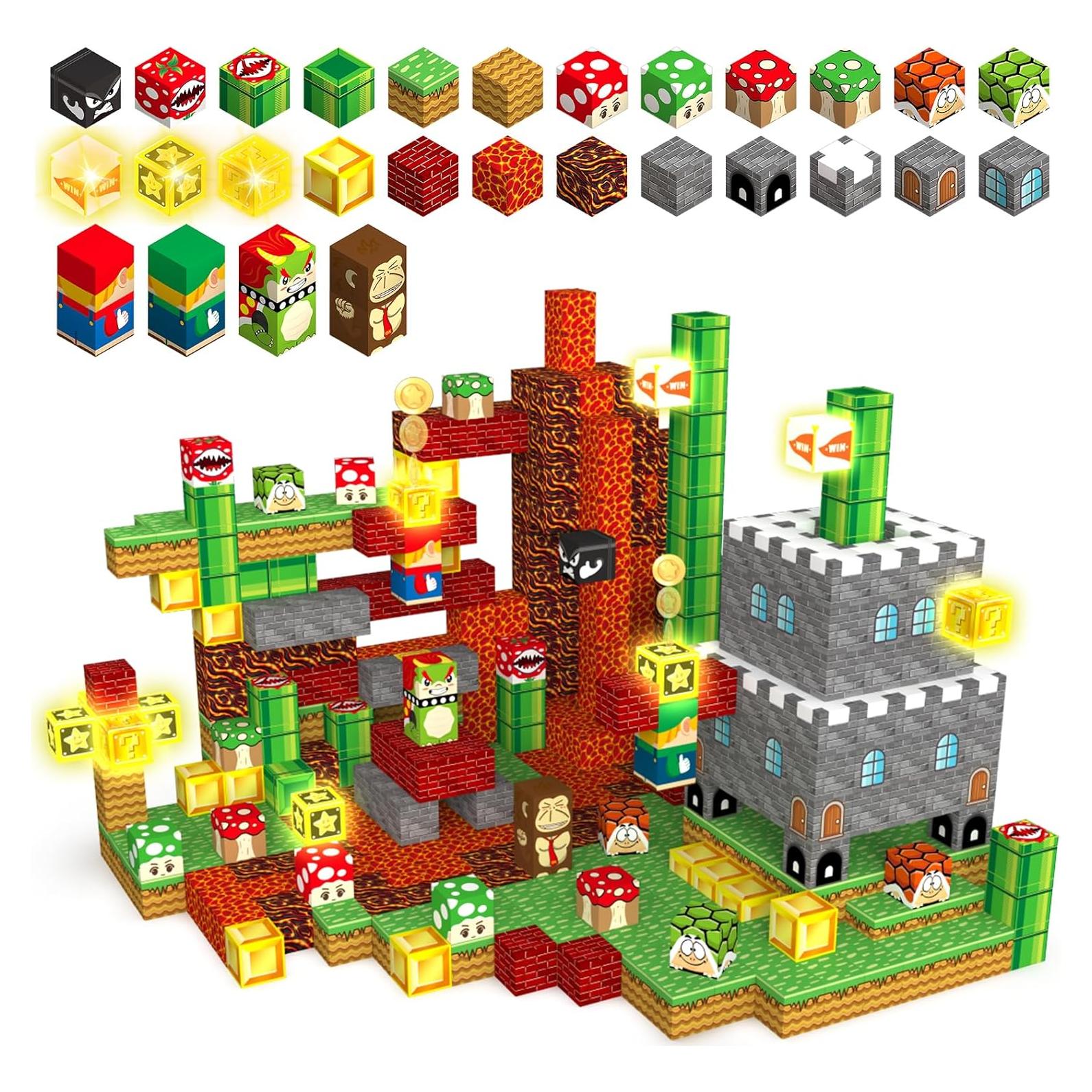 Bloques Magnéticos Iluminados MEDMHSMA 100PCS para Niños 3+