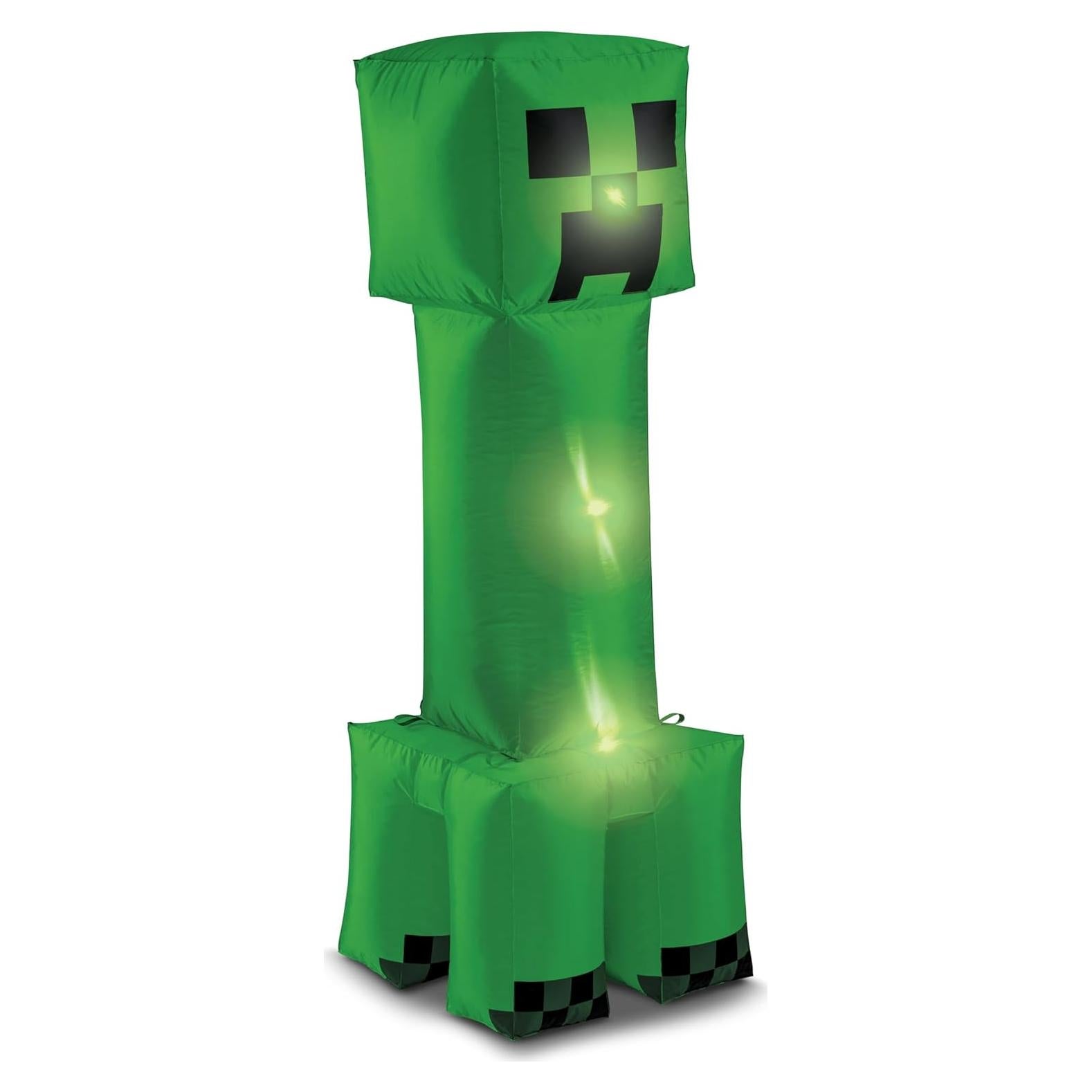 Decoración Inflable Creeper Minecraft 4 Pies con LED