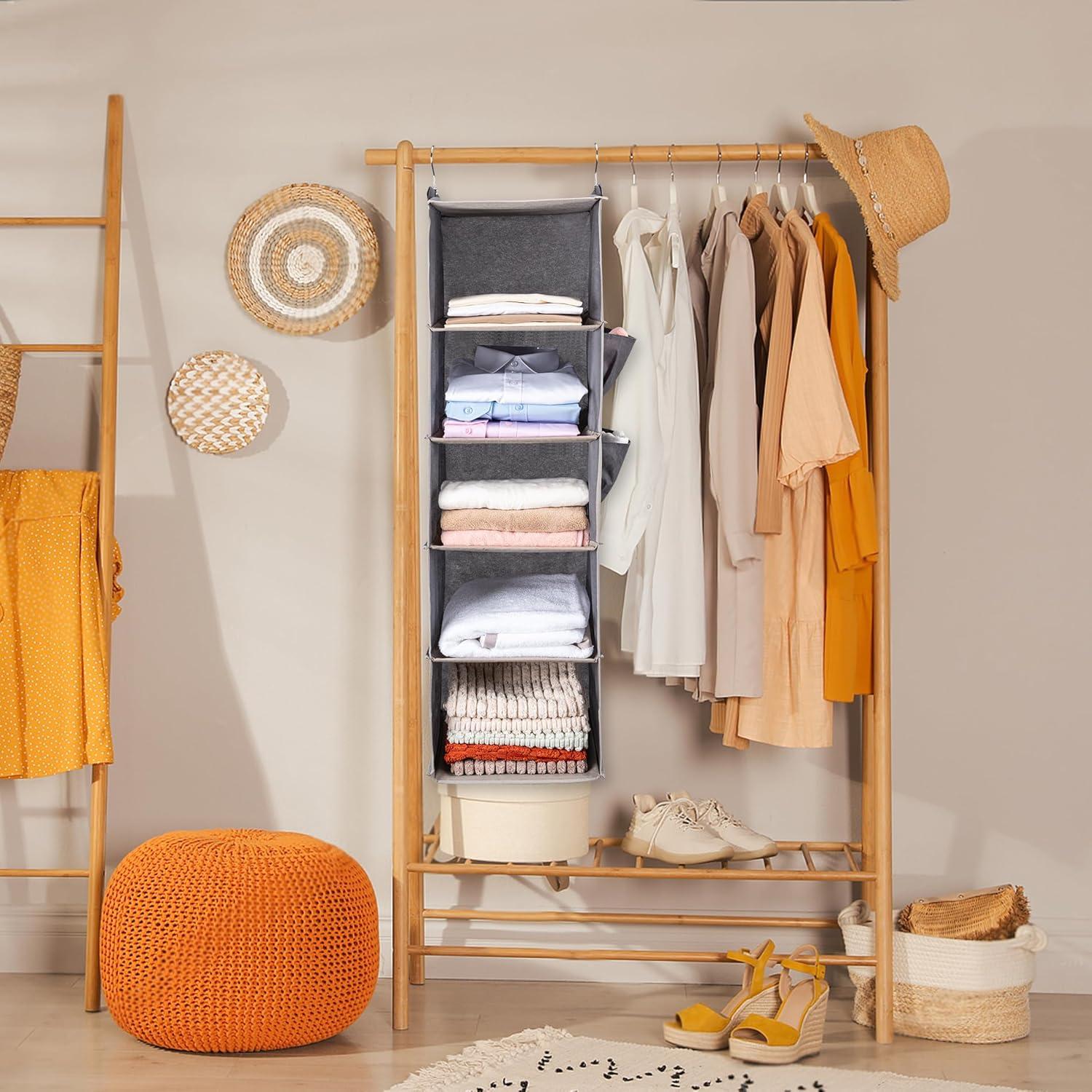 Organizador de Closet Colgante BOOMIBOO 5 Estantes Beige