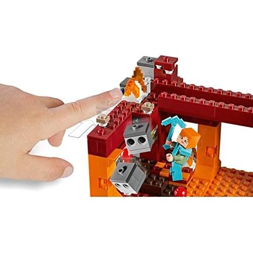 LEGO Minecraft El Puente Blaze 21154 - 370 Piezas, 8+ Años