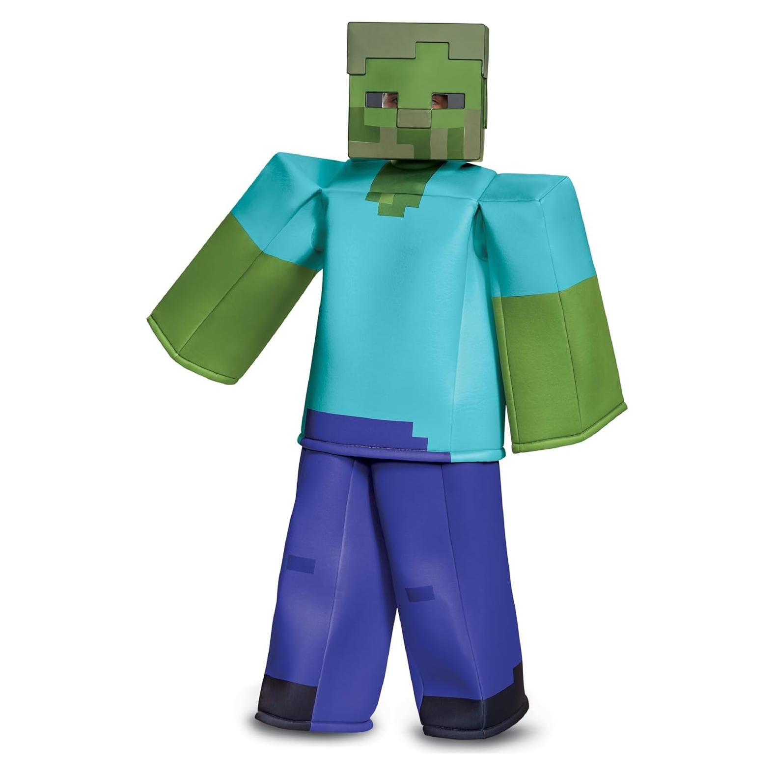 Disfraz Zombie Minecraft Niño Verde 4-6 Años