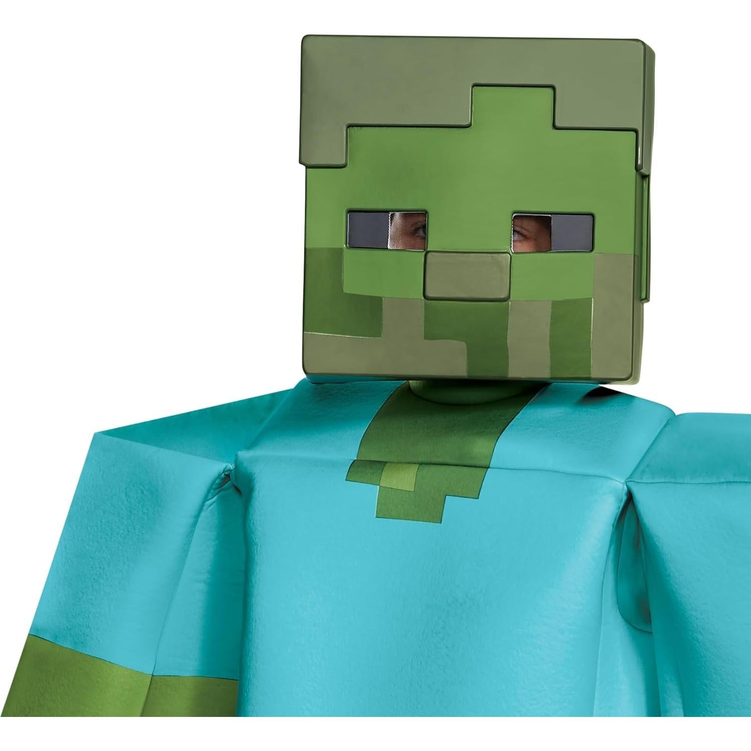 Disfraz Zombie Minecraft Niño Verde 4-6 Años