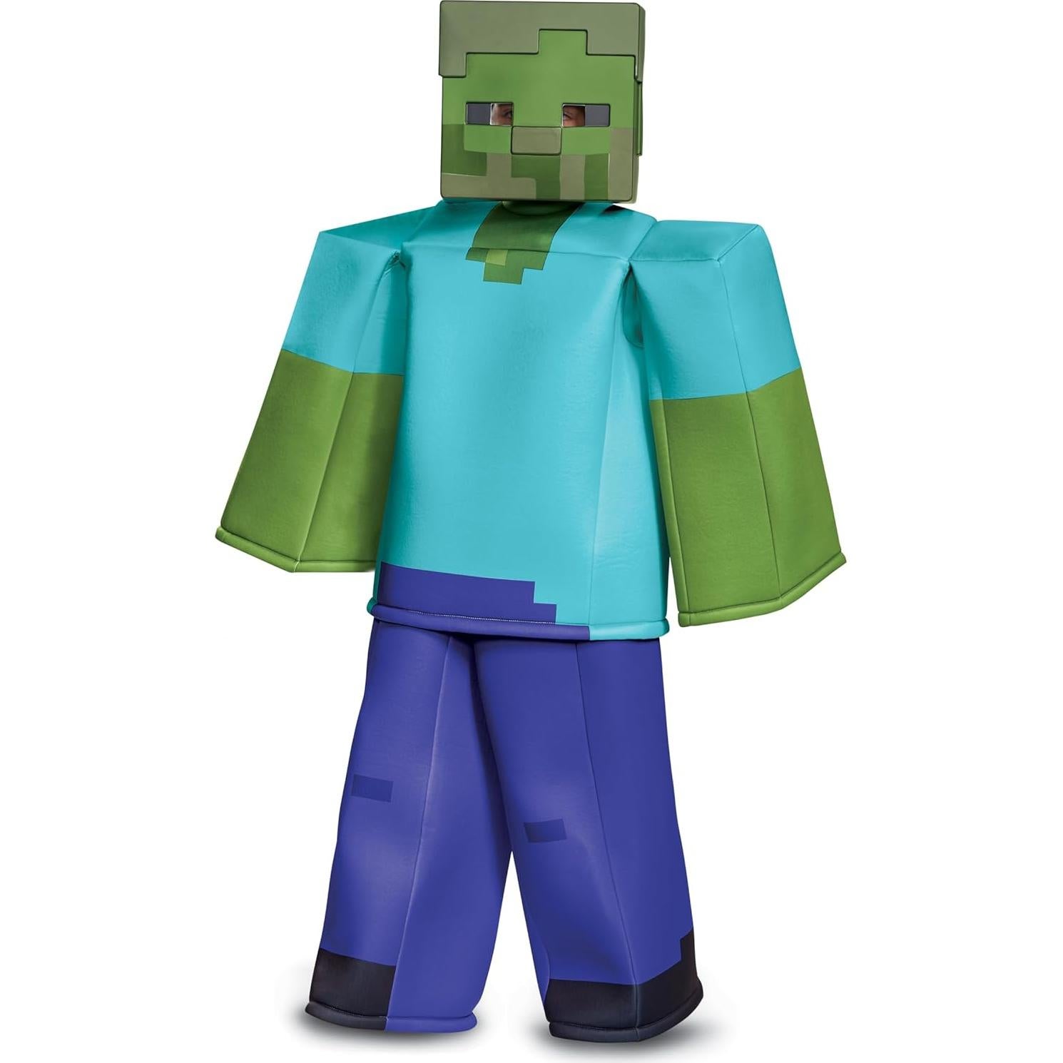 Disfraz Zombie Minecraft Niño Verde 4-6 Años