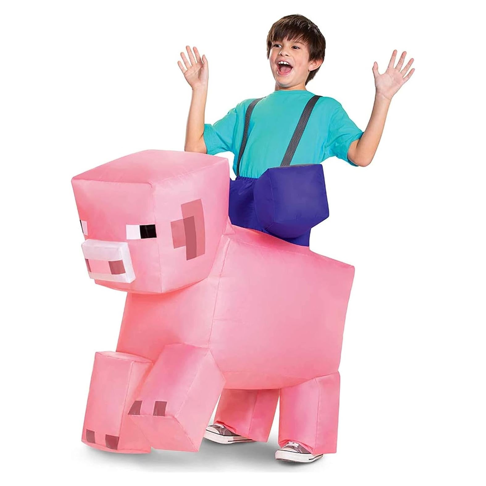 Disfraz Inflable Cerdo Minecraft Niños Disguise Talla 7-8