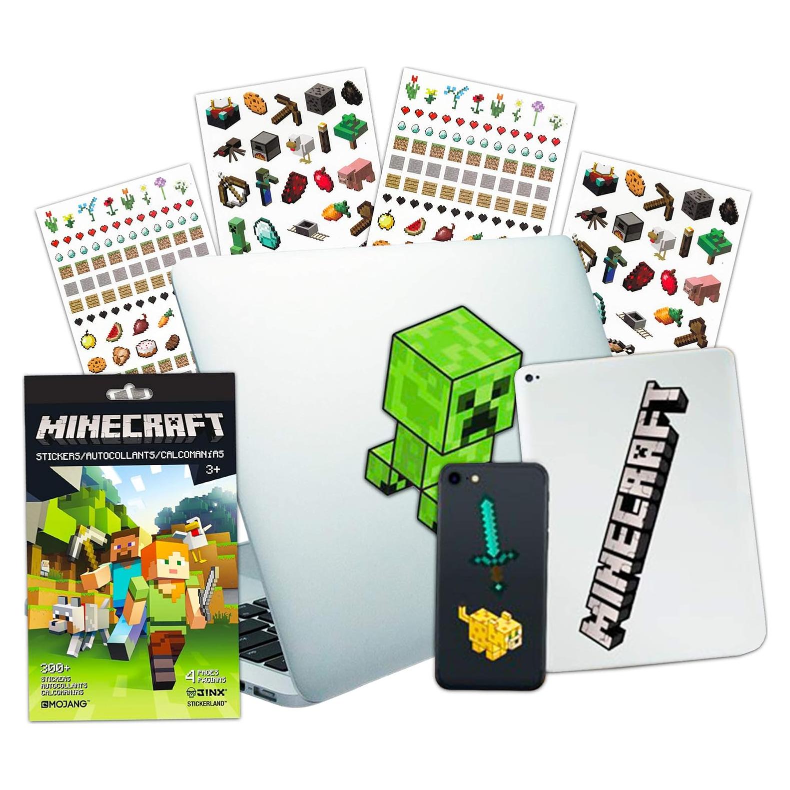 Conjunto de Calcomanías Minecraft - 10 Premium + 300 Estándar