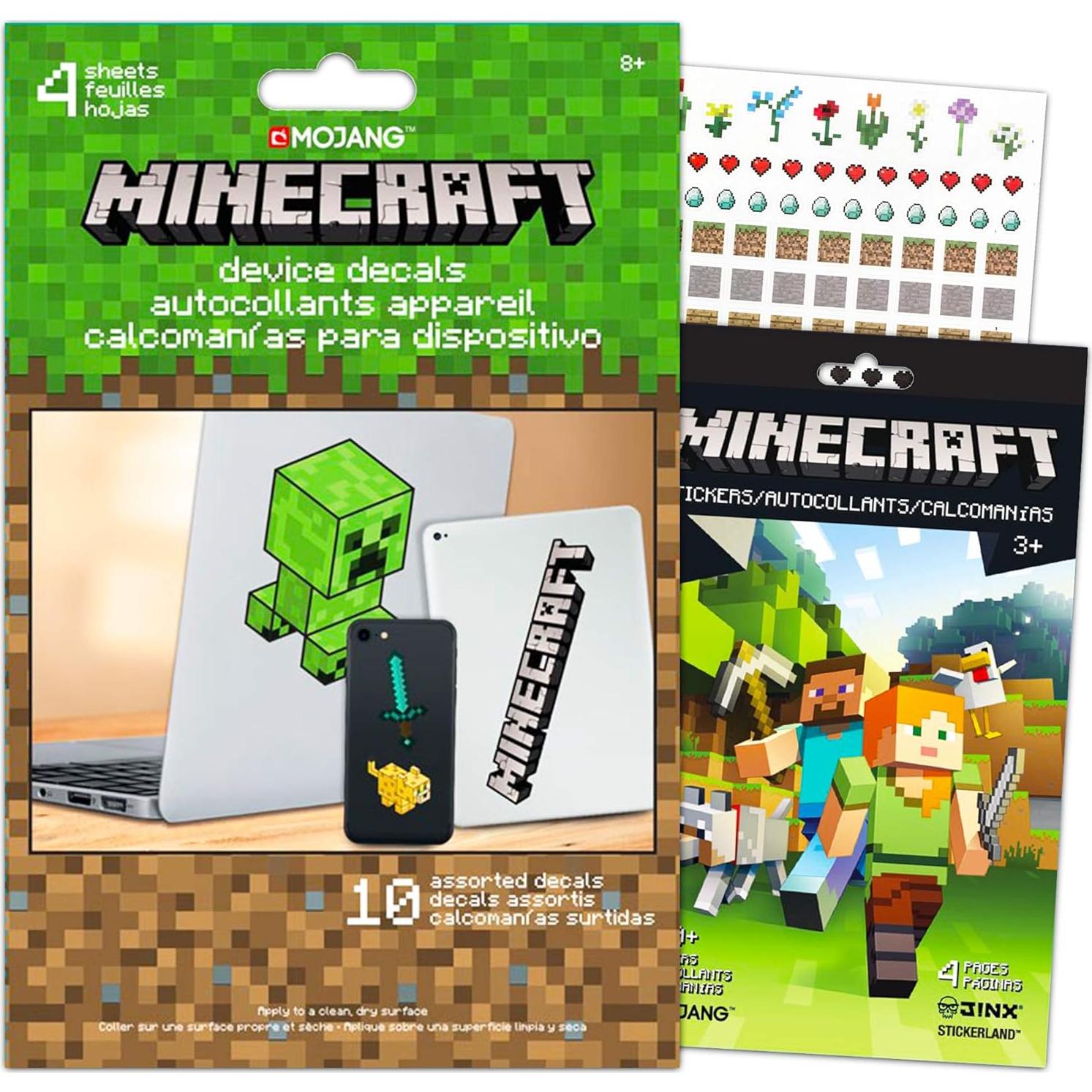 Conjunto de Calcomanías Minecraft - 10 Premium + 300 Estándar