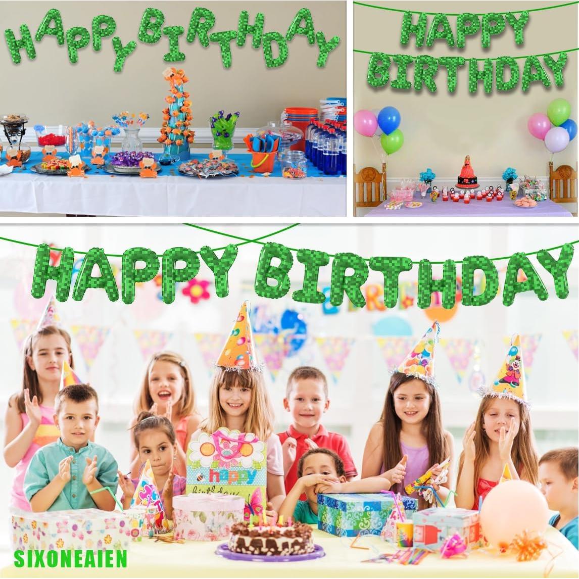 Globos de Letras Minero de Pixel SIXONEAIEN 35.6x31.5cm