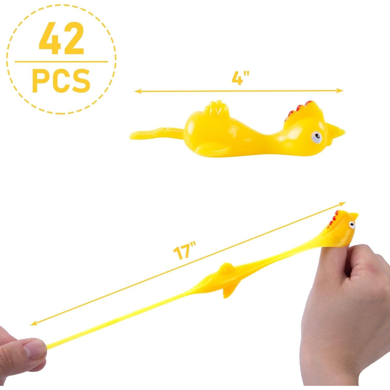 Tirachinas de Pollo Volador POPLAY - 42PCS Juguetes de Goma