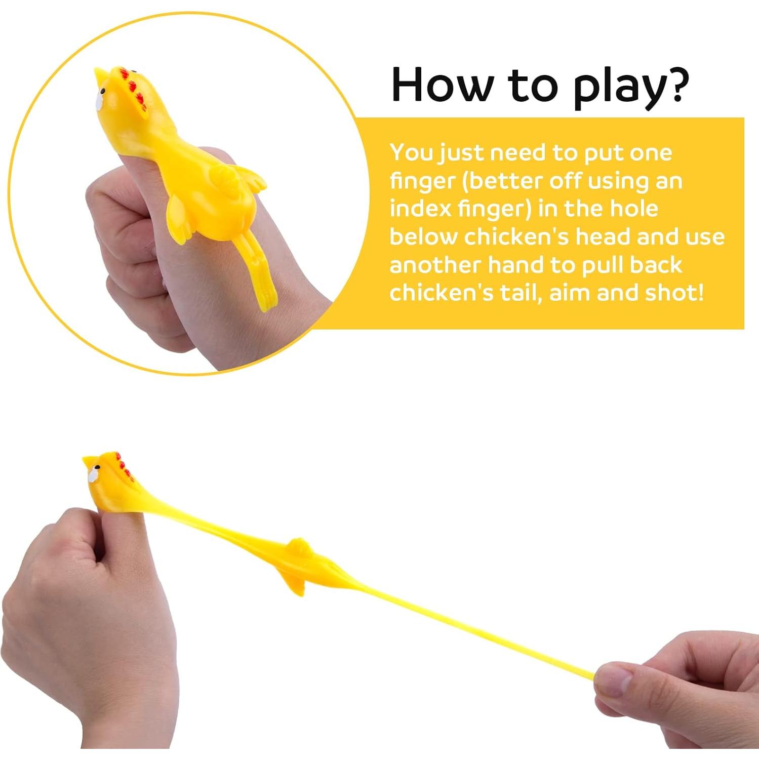 Tirachinas de Pollo Volador POPLAY - 42PCS Juguetes de Goma