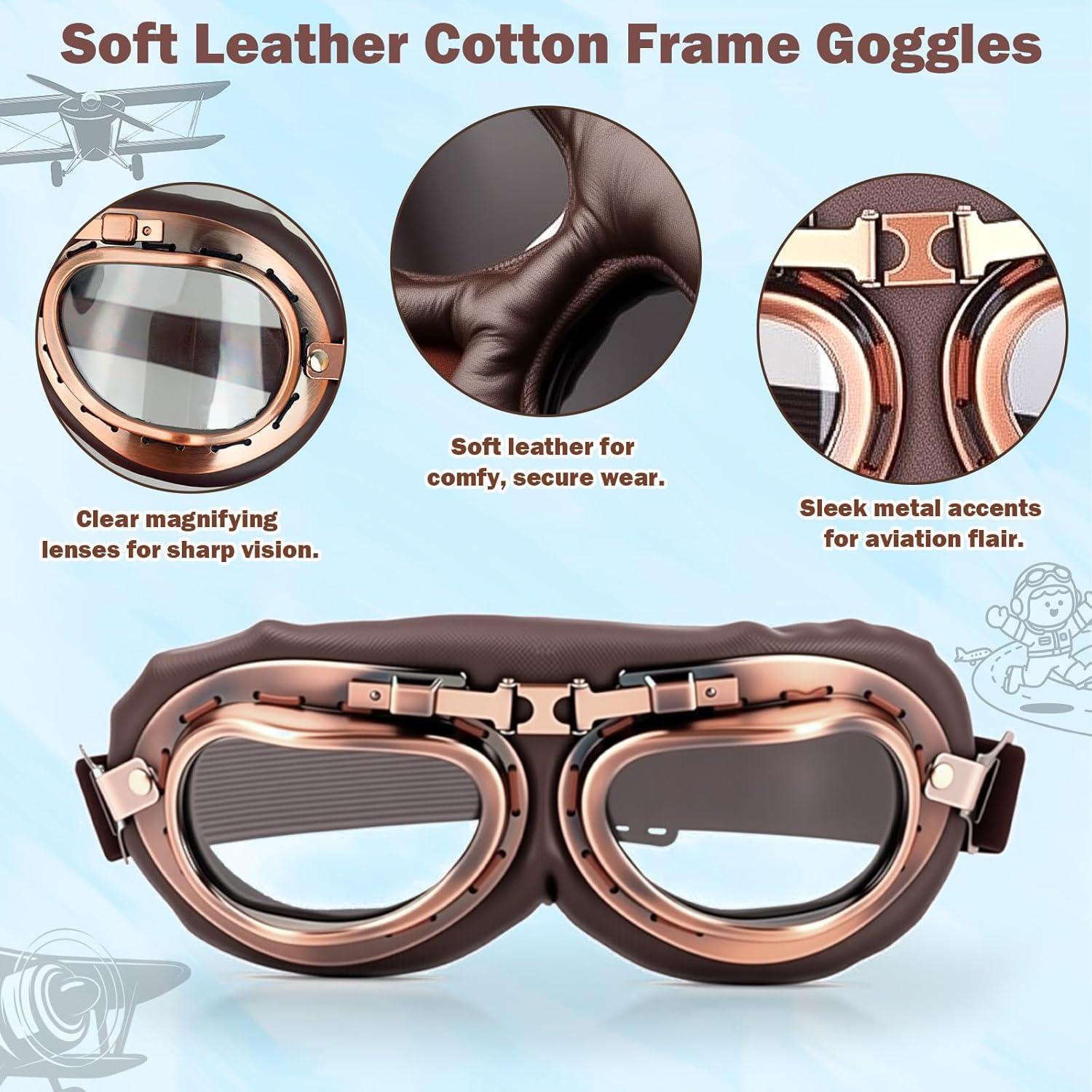 Set de Disfraz de Aviador para Niños - 7 Piezas con Gafas y Gorra