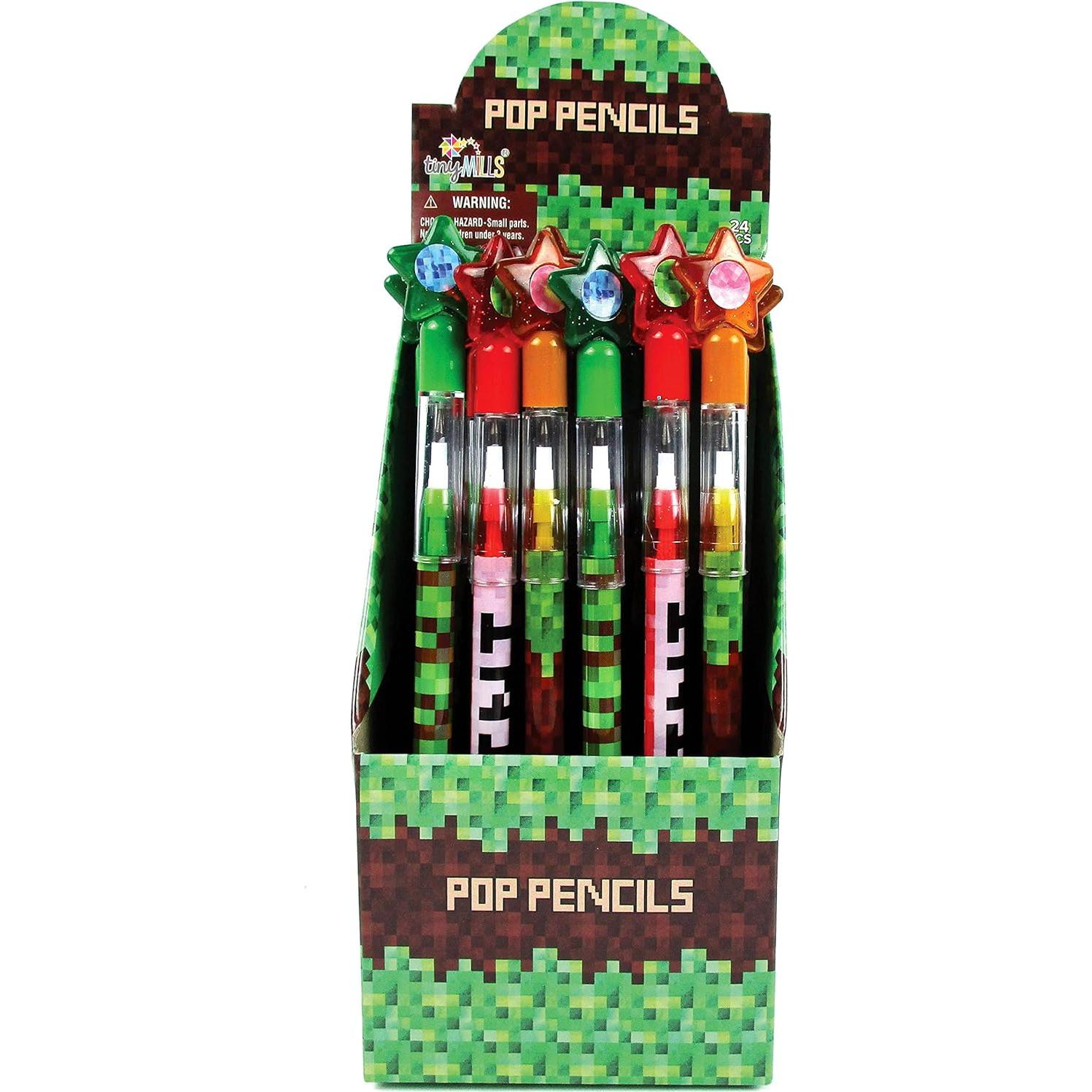 Lápices Multidireccionales TINYMILLS 24 Pcs Minero Pixel