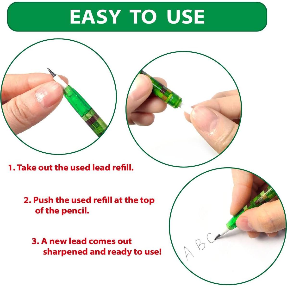 Lápices Multidireccionales TINYMILLS 24 Pcs Minero Pixel