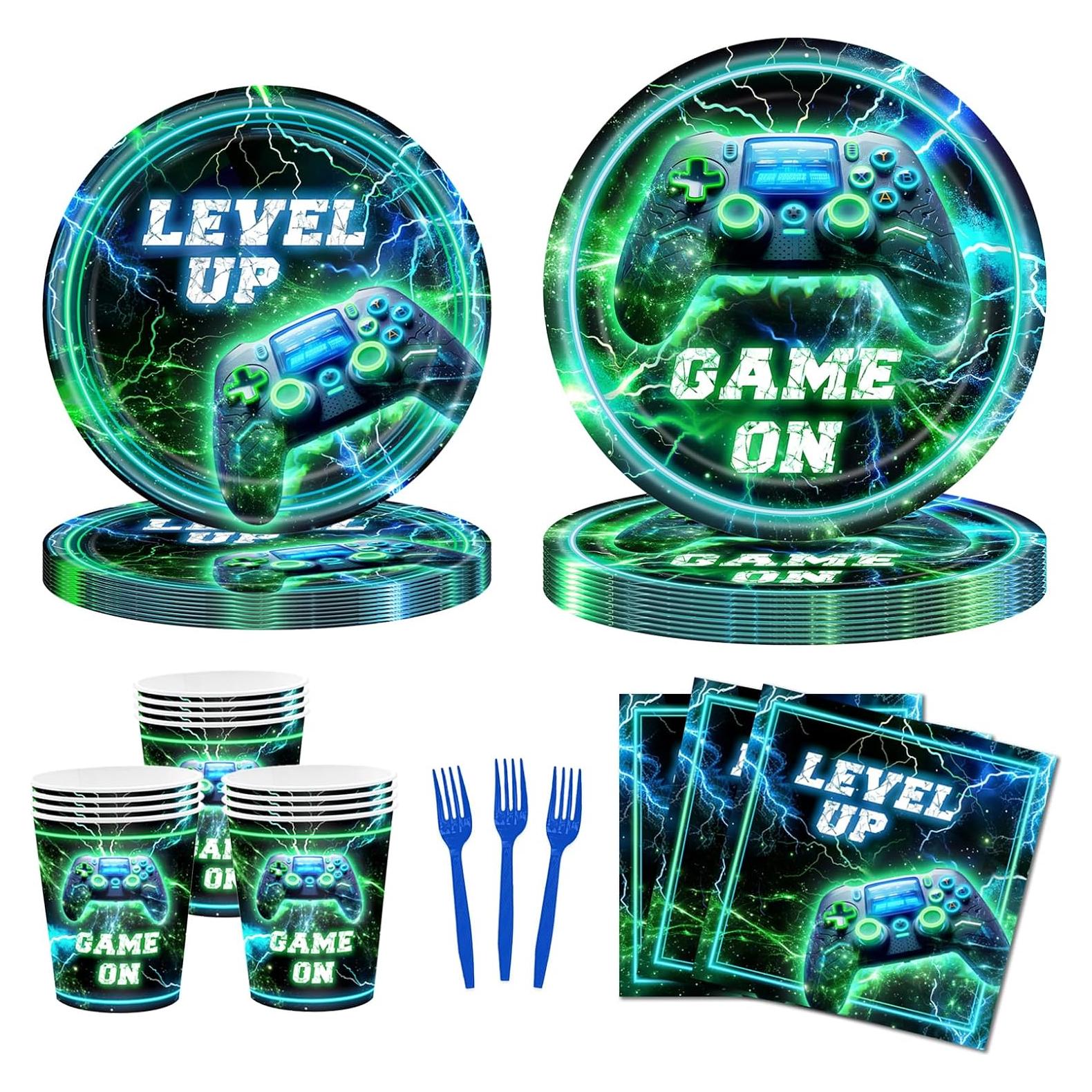 Juego de Fiesta de Cumpleaños Videojuegos JOYHAPISTAR para 24