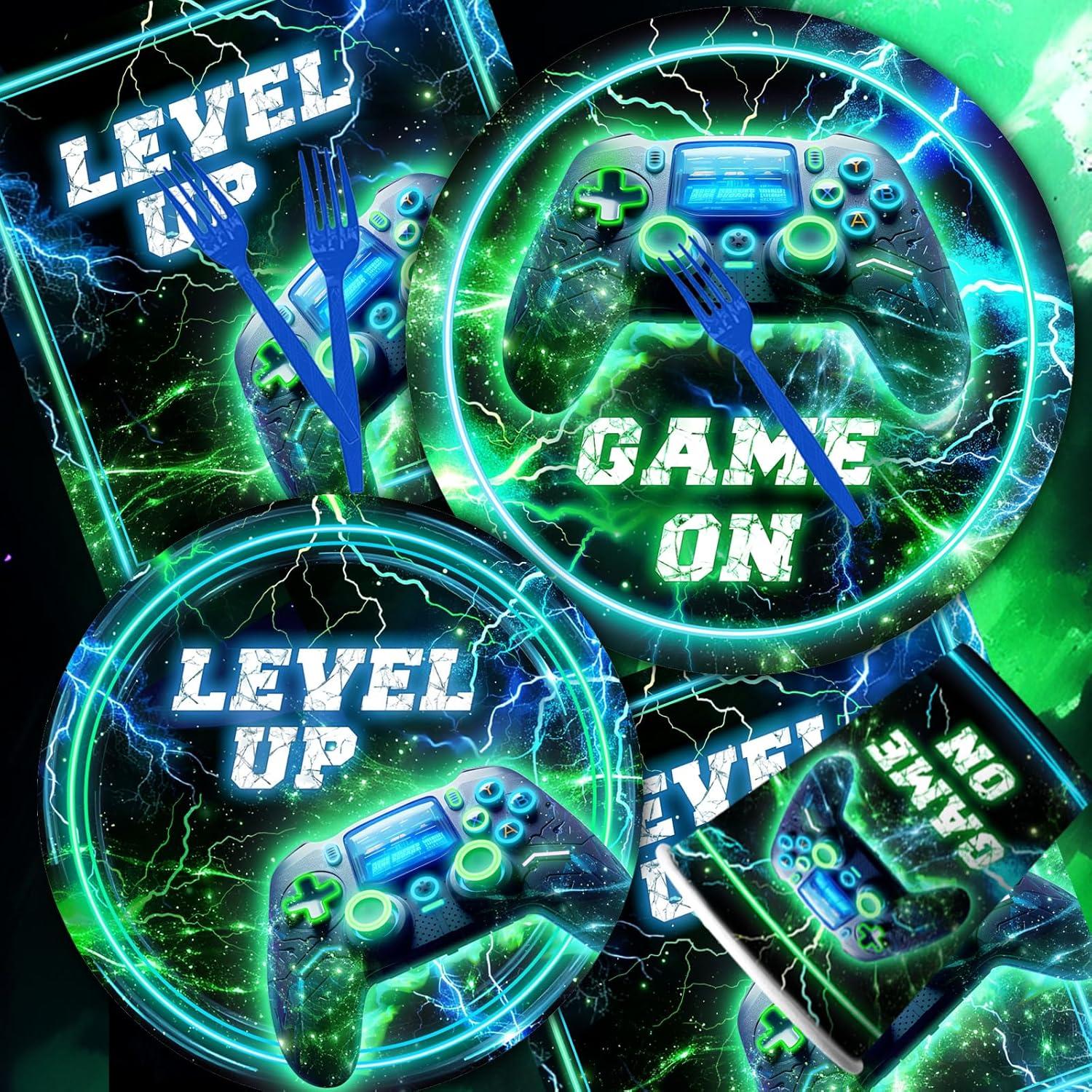 Juego de Fiesta de Cumpleaños Videojuegos JOYHAPISTAR para 24