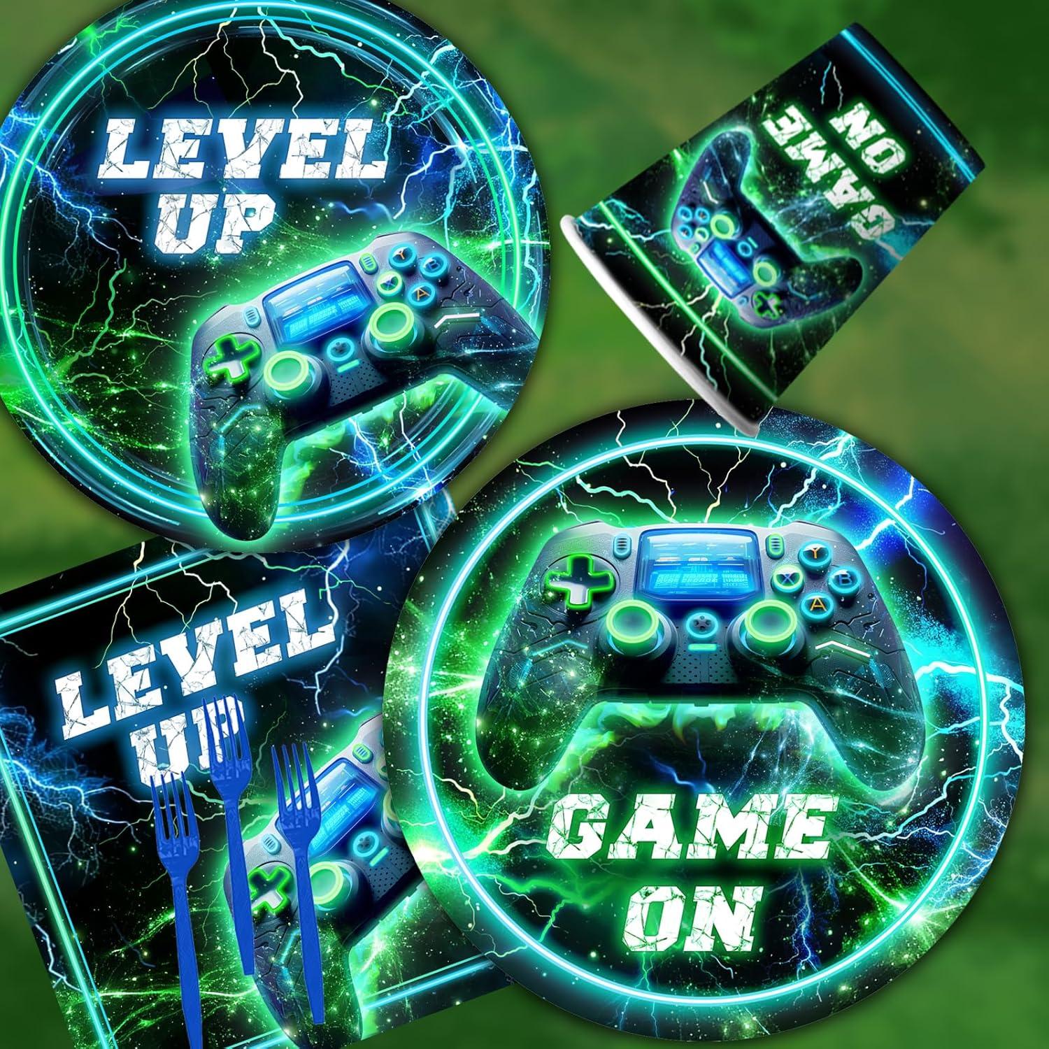 Juego de Fiesta de Cumpleaños Videojuegos JOYHAPISTAR para 24