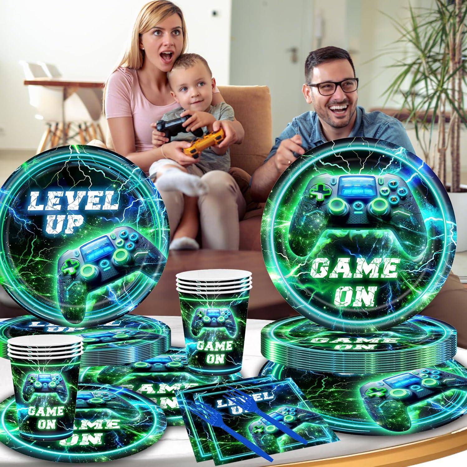 Juego de Fiesta de Cumpleaños Videojuegos JOYHAPISTAR para 24