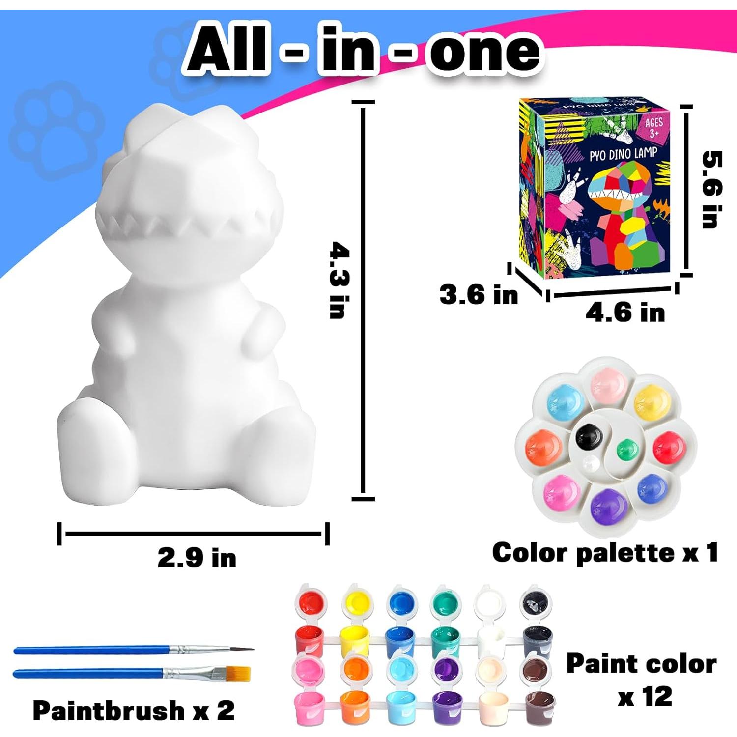 Kit de Lámpara de Dinosaurio FUNZBO para Pintar - 7.6cm