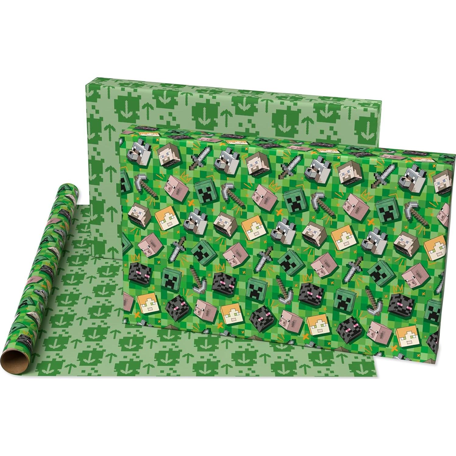 Papel de regalo reversible Minecraft American Greetings 3.72 m²
