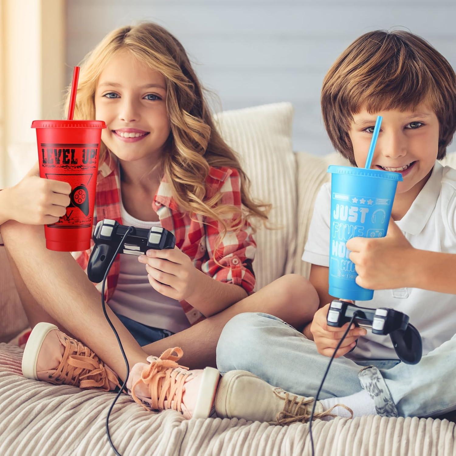 Vasos de Plástico Reutilizables Mifoci para Fiesta Gamer 12 Pcs