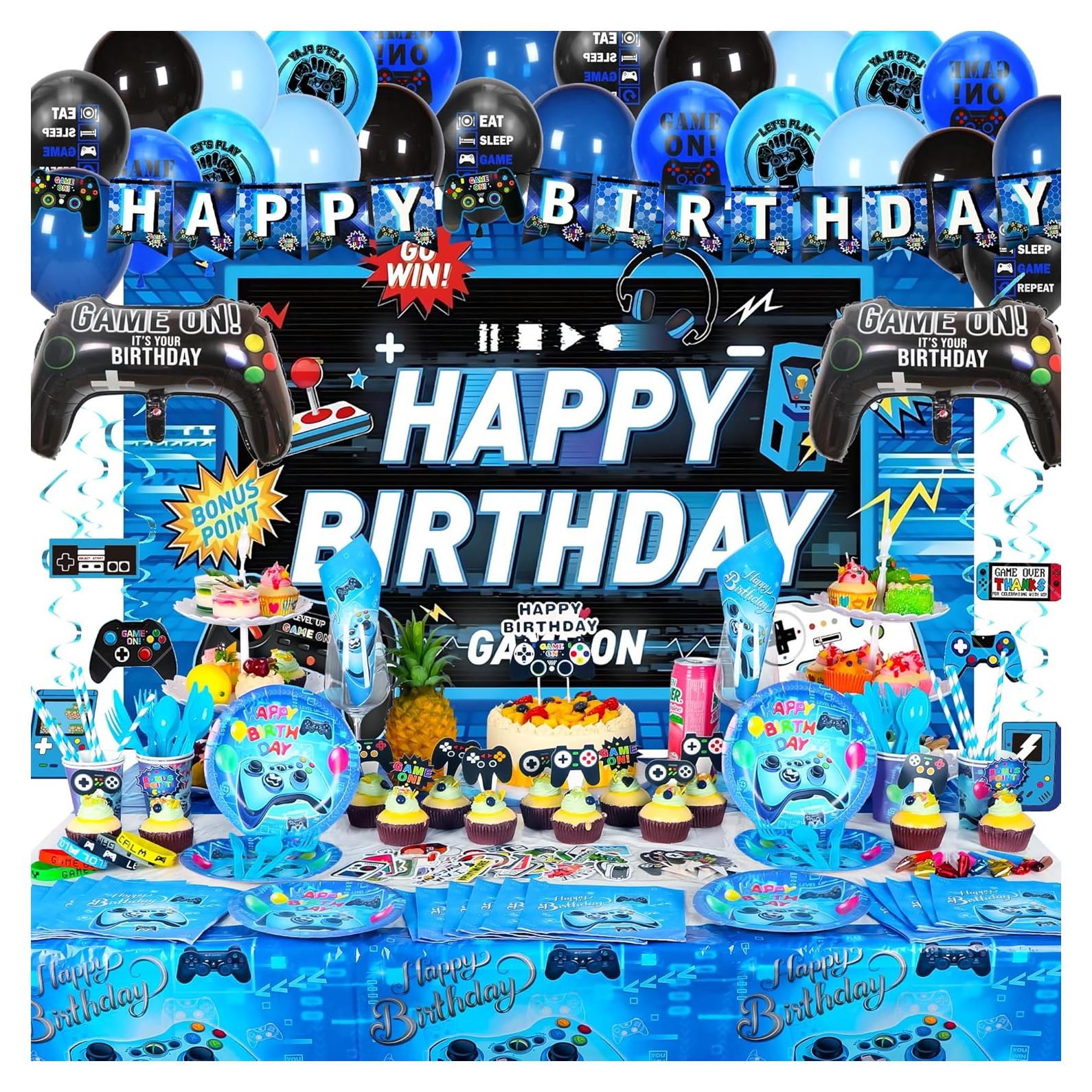 Decoraciones de Cumpleaños de Videojuegos VOFGODI 240 Piezas