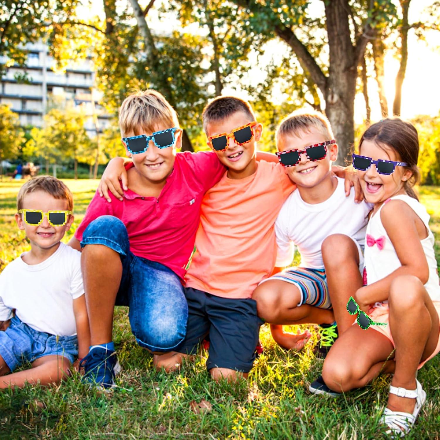 KIMOBER Paquete de 12 Gafas Pixeladas 8 Bits para Fiesta