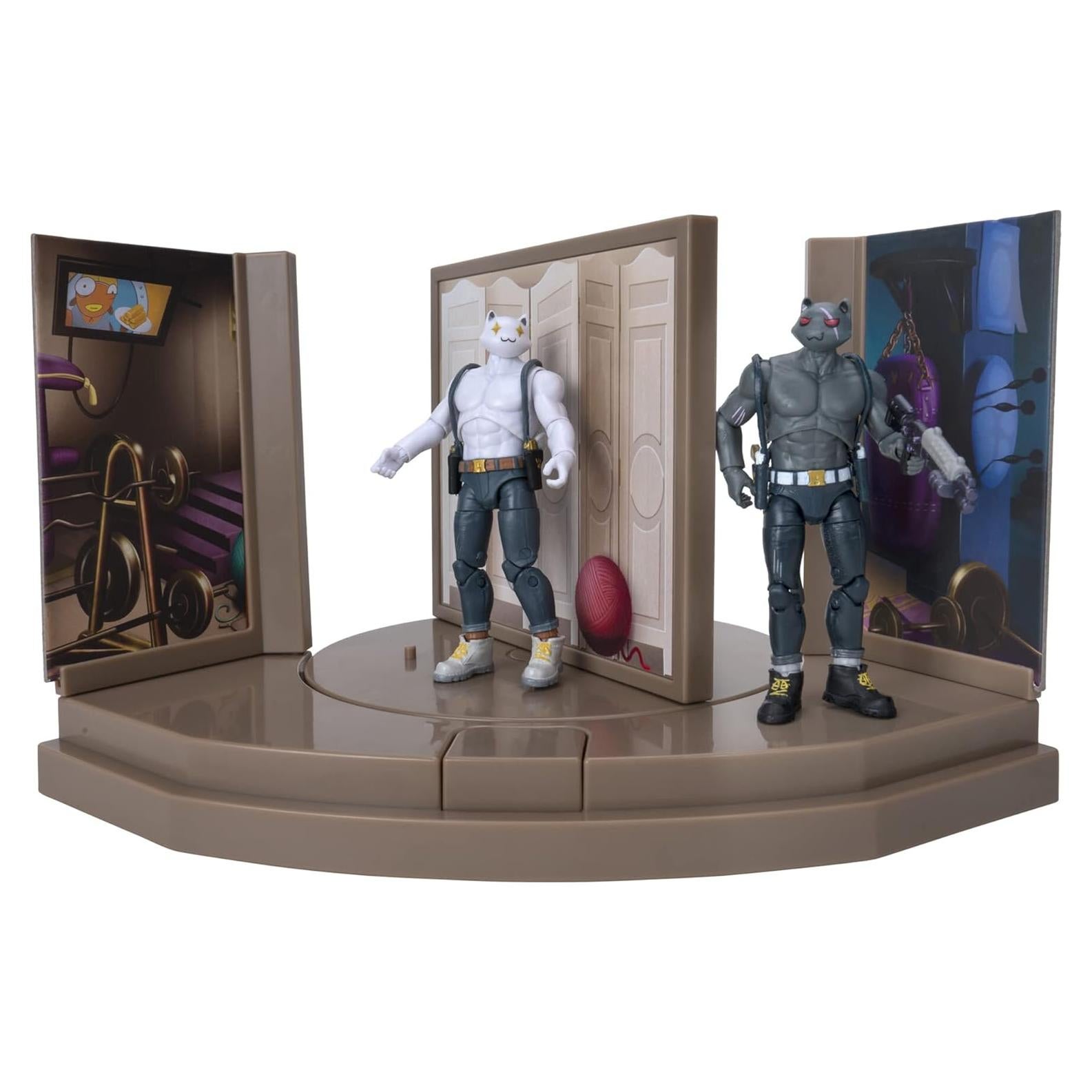 Conjunto Sala del Agente Meowscles Jazwares con 2 Figuras 17 cm
