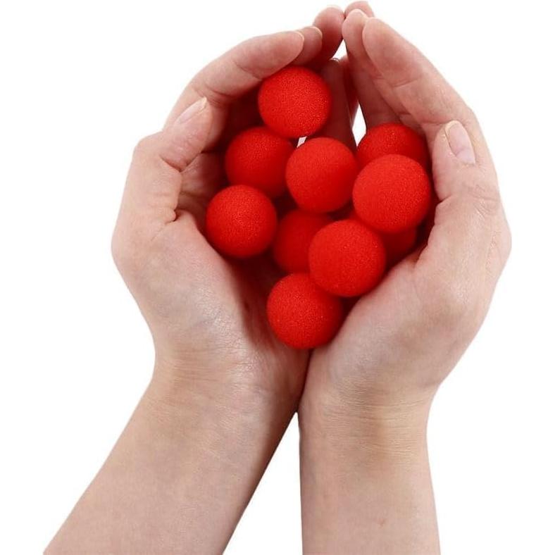 10 Bolas de Esponja Rojas Seadiquiet 3.5cm para Magia