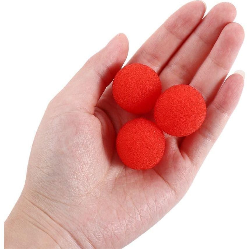 10 Bolas de Esponja Rojas Seadiquiet 3.5cm para Magia