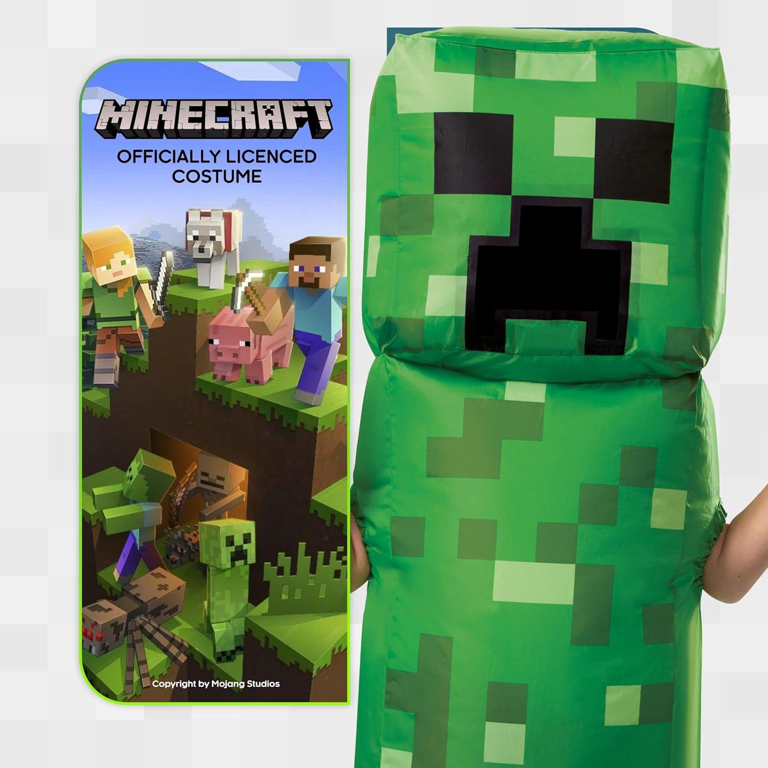 Disfraz Inflable Creeper Minecraft Niños 5-12 Años