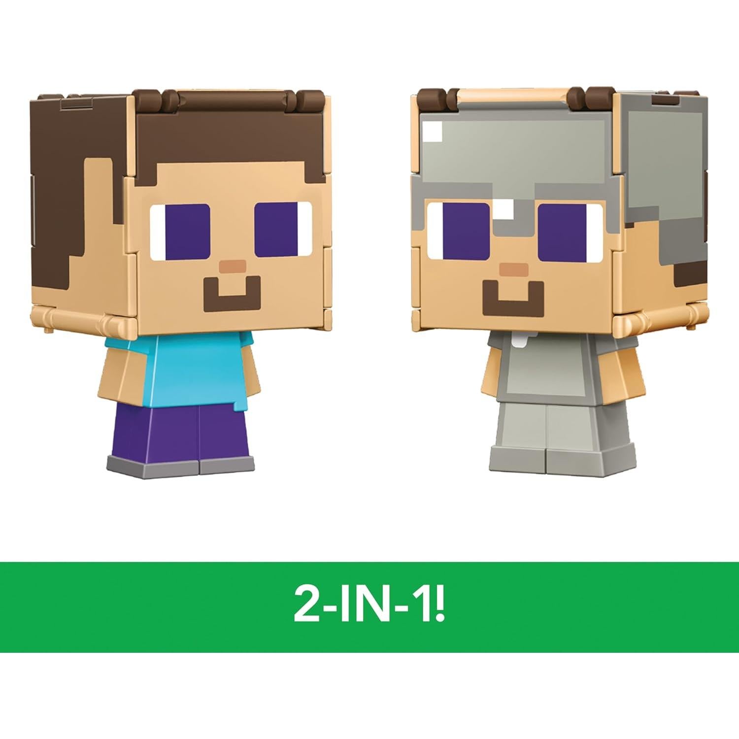 Figuras Coleccionables Flippin' Figs Mattel Minecraft 3.75"