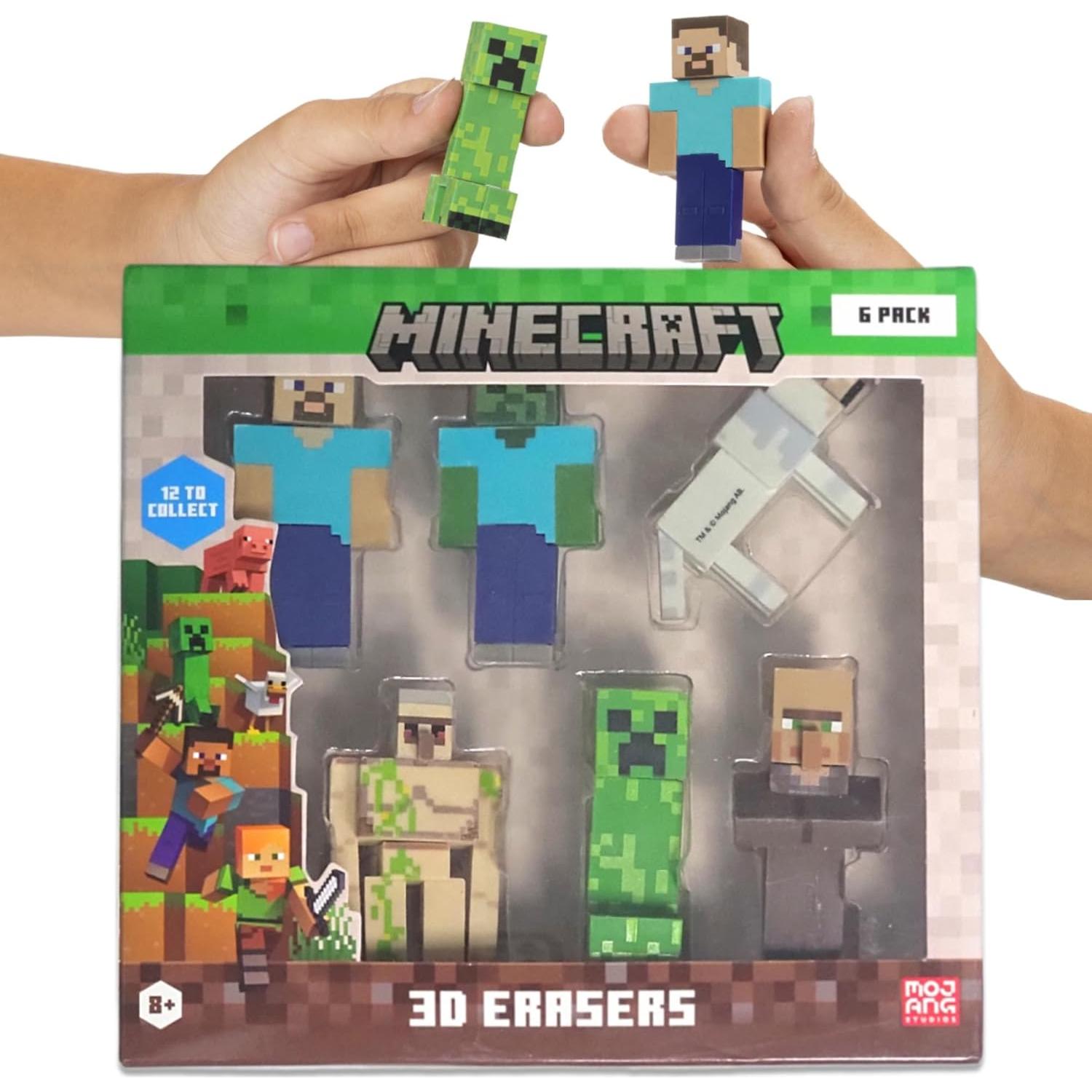 Borradores 3D Minecraft P.M.I. Set Deluxe 6 Figuras Icónicas
