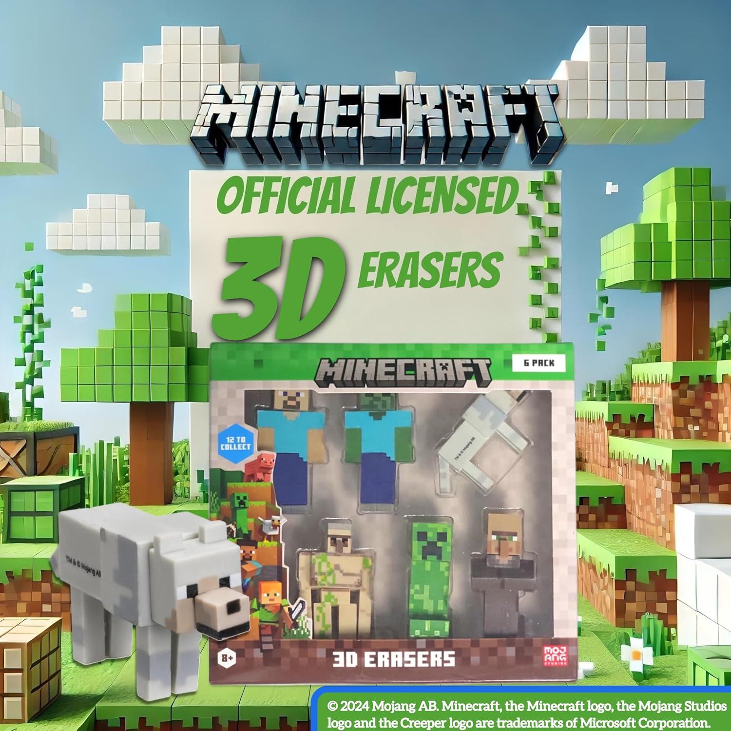 Borradores 3D Minecraft P.M.I. Set Deluxe 6 Figuras Icónicas