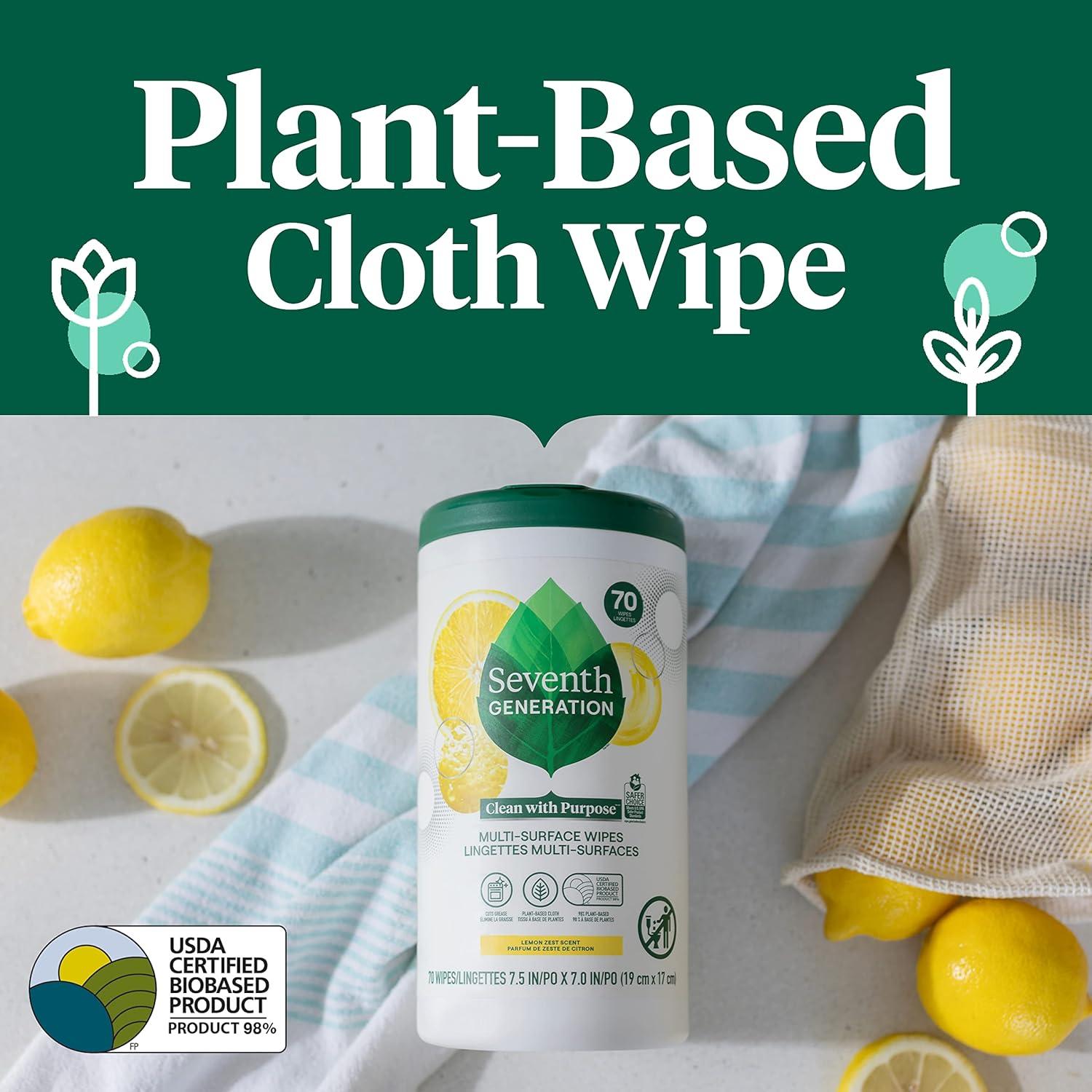 Toallitas de limpieza multiusos Seventh Generation 70 unidades