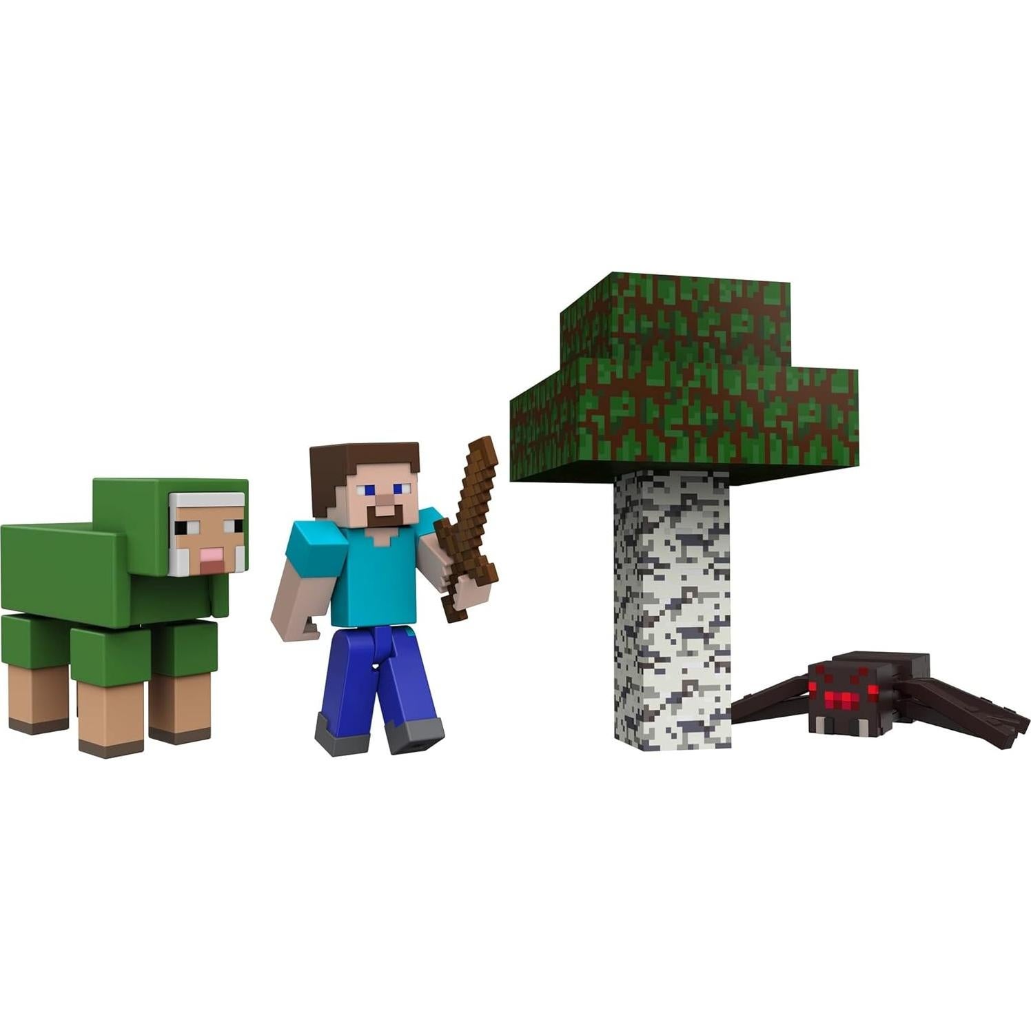Paquete de Aventura Noob Mattel Minecraft Overworld con Figuras