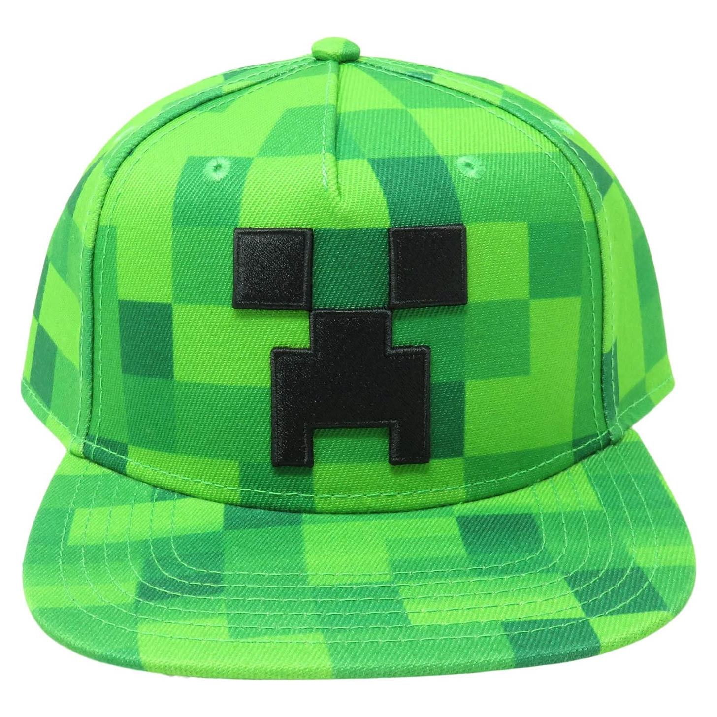 Gorro Snapback Minecraft Creeper Licenciado Niños Verde